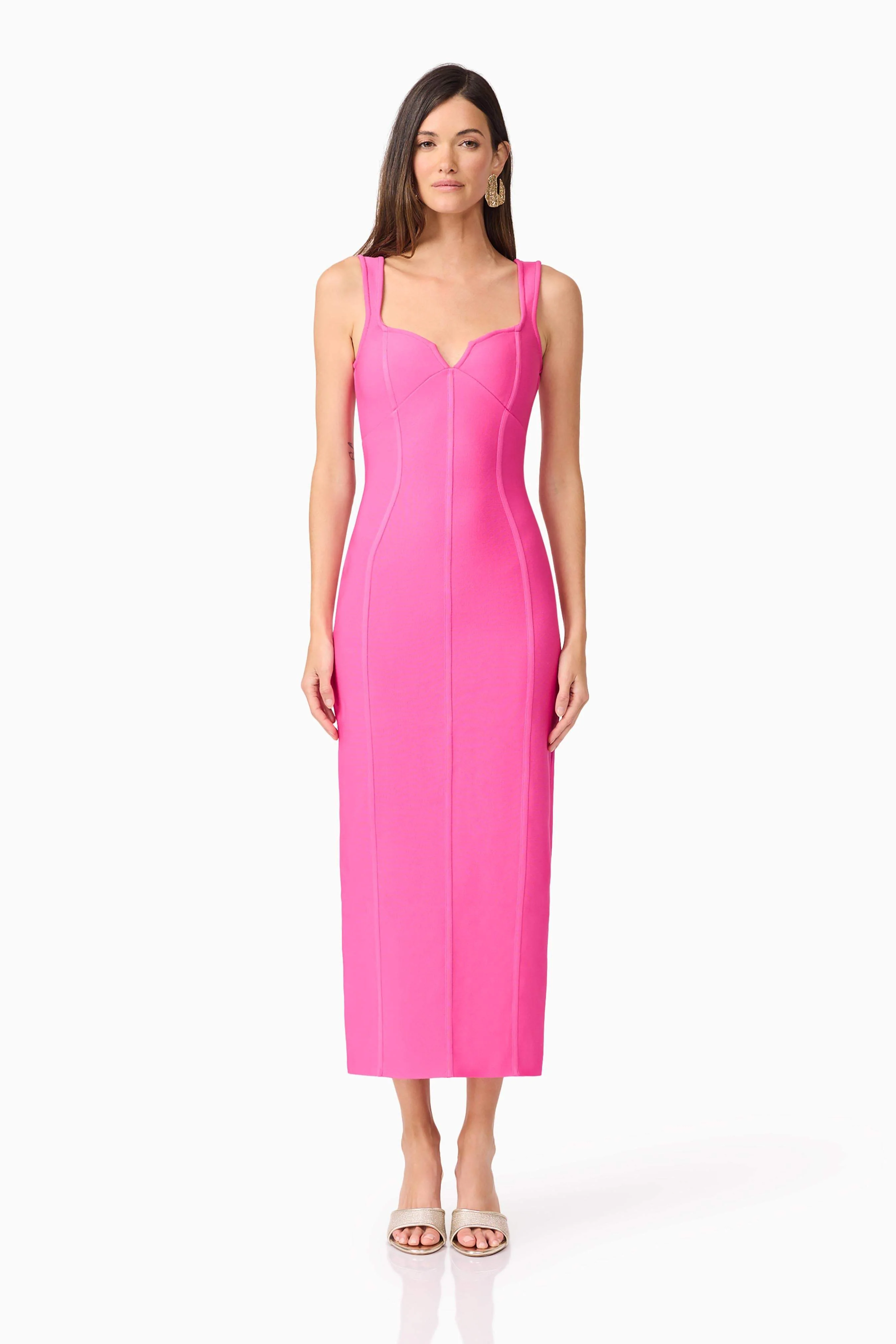 Celina Column Maxi Dress in Pink