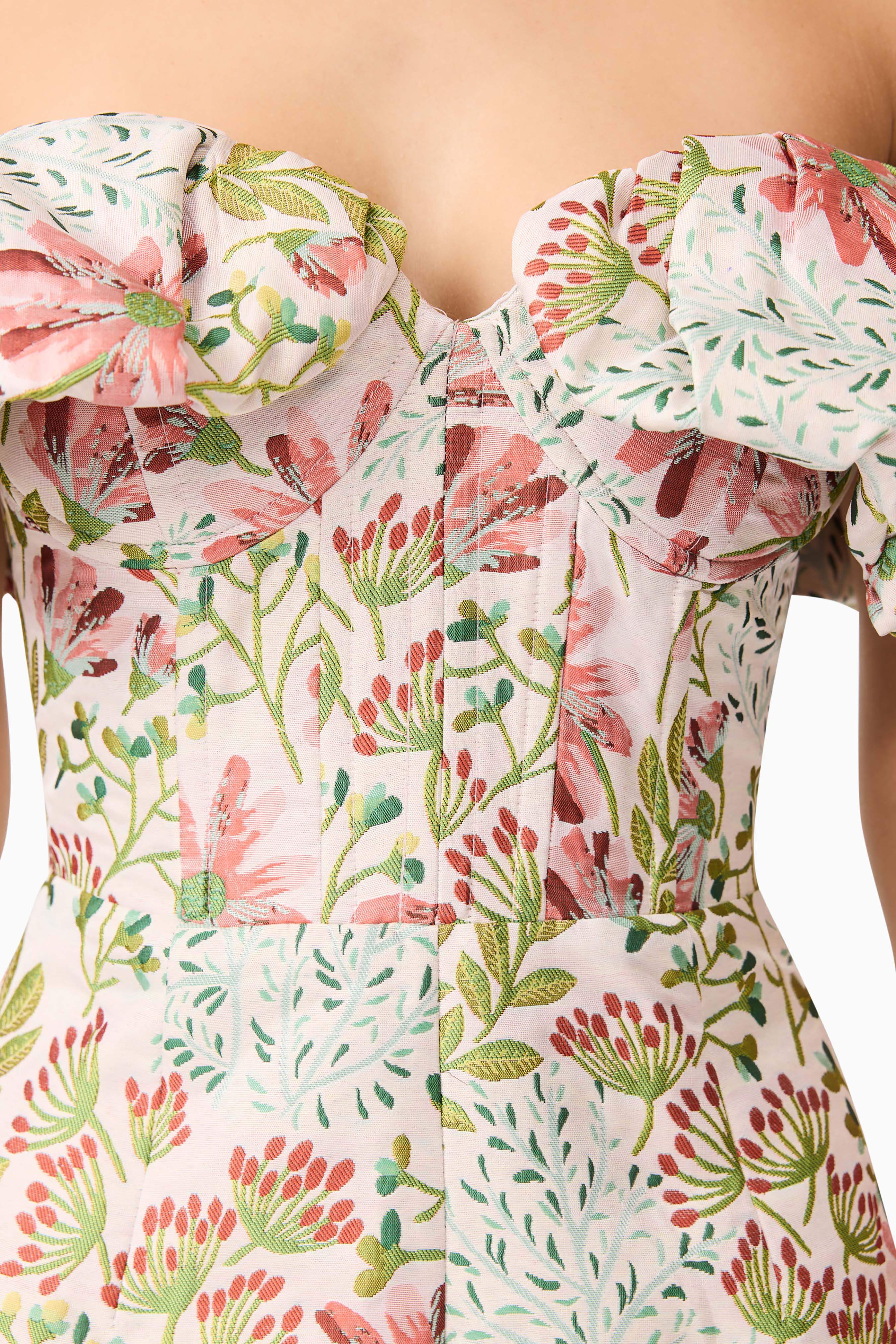 Calaantha Off The Shoulder Romper in Floral