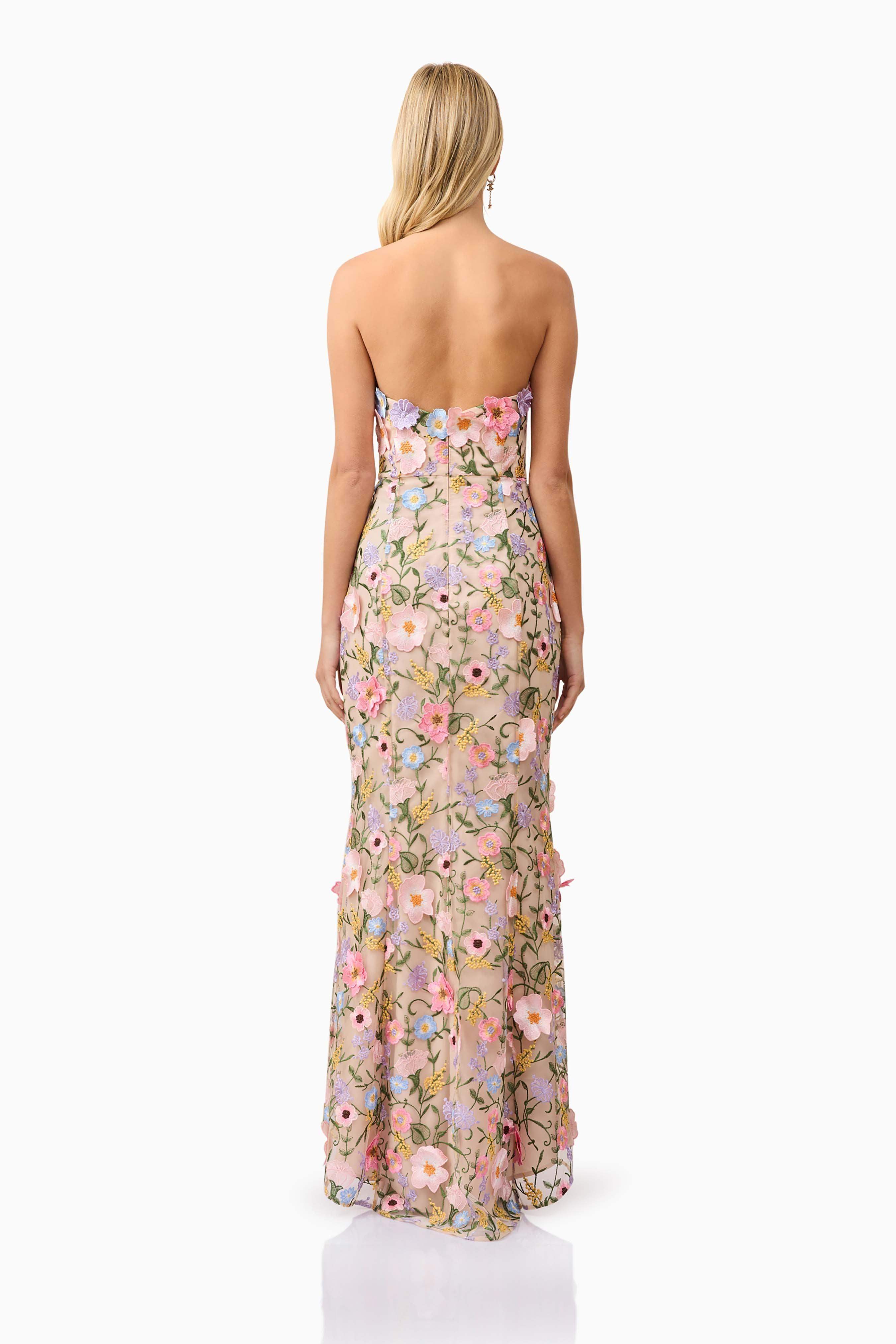 Nydia 3D Floral Gown