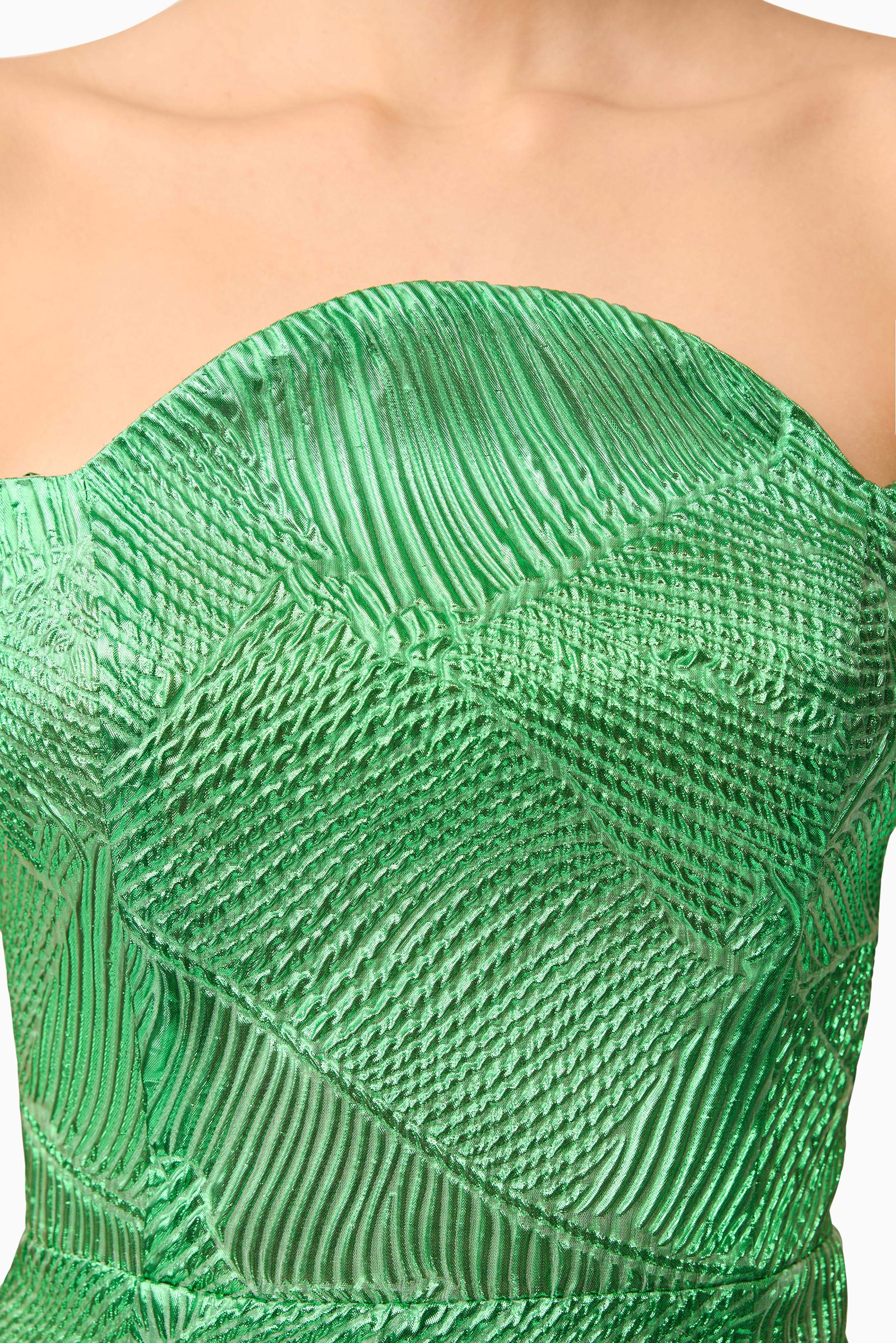 Ginnifer Strapless Mini Dress in Green