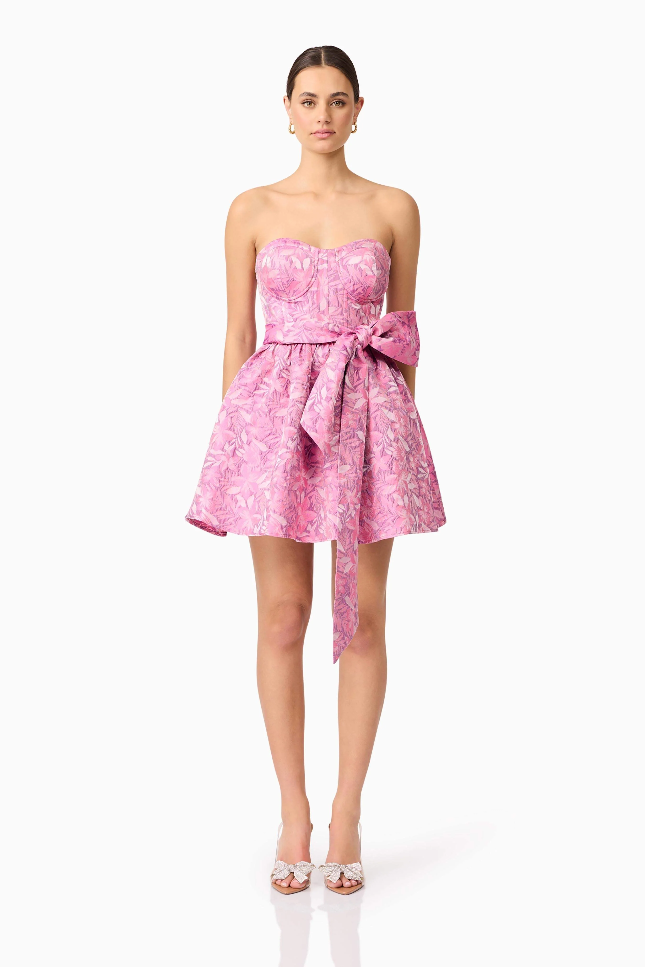 Nadeen A-Line Mini Dress in Pink
