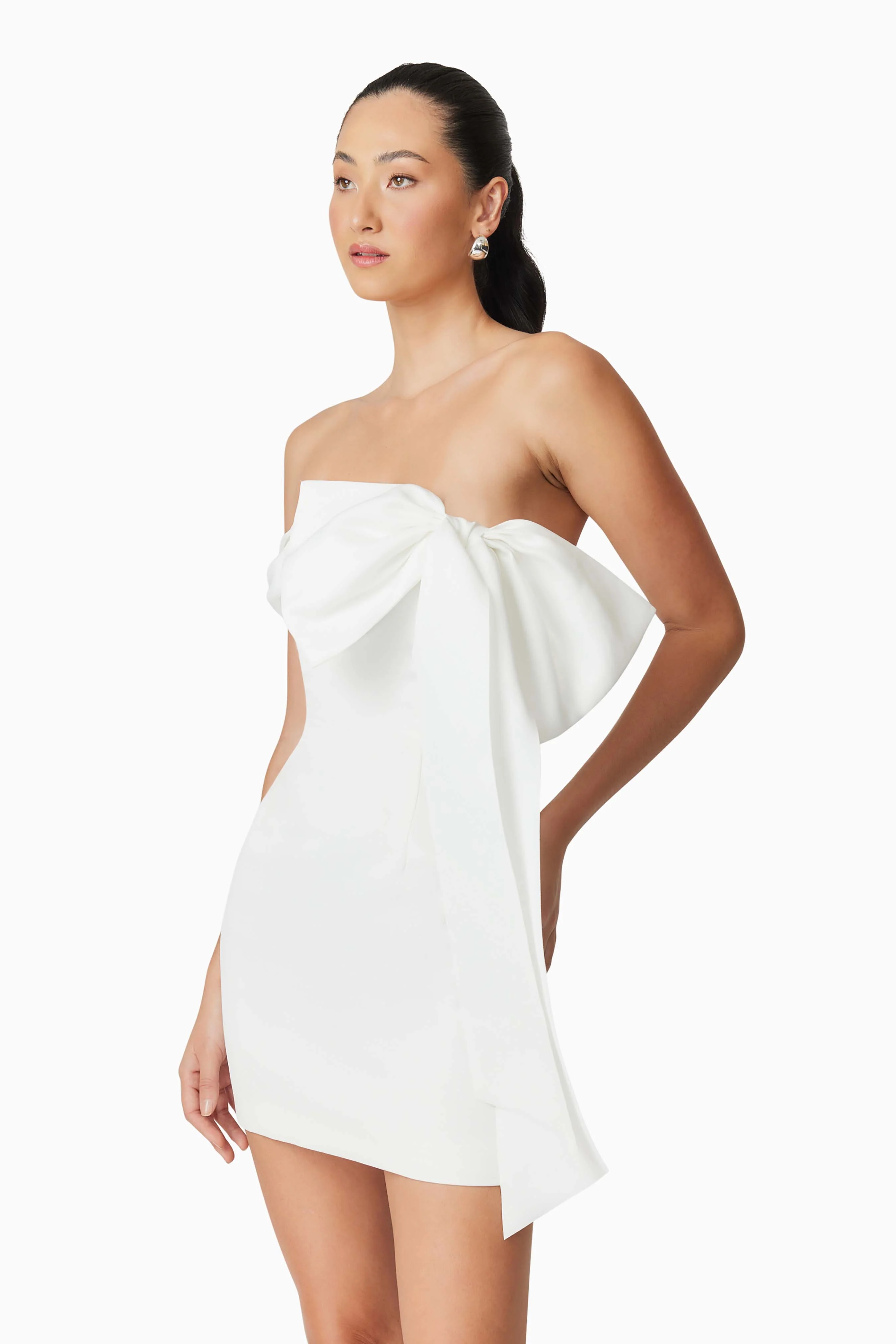 Marissa Strapless Mini Dress in White