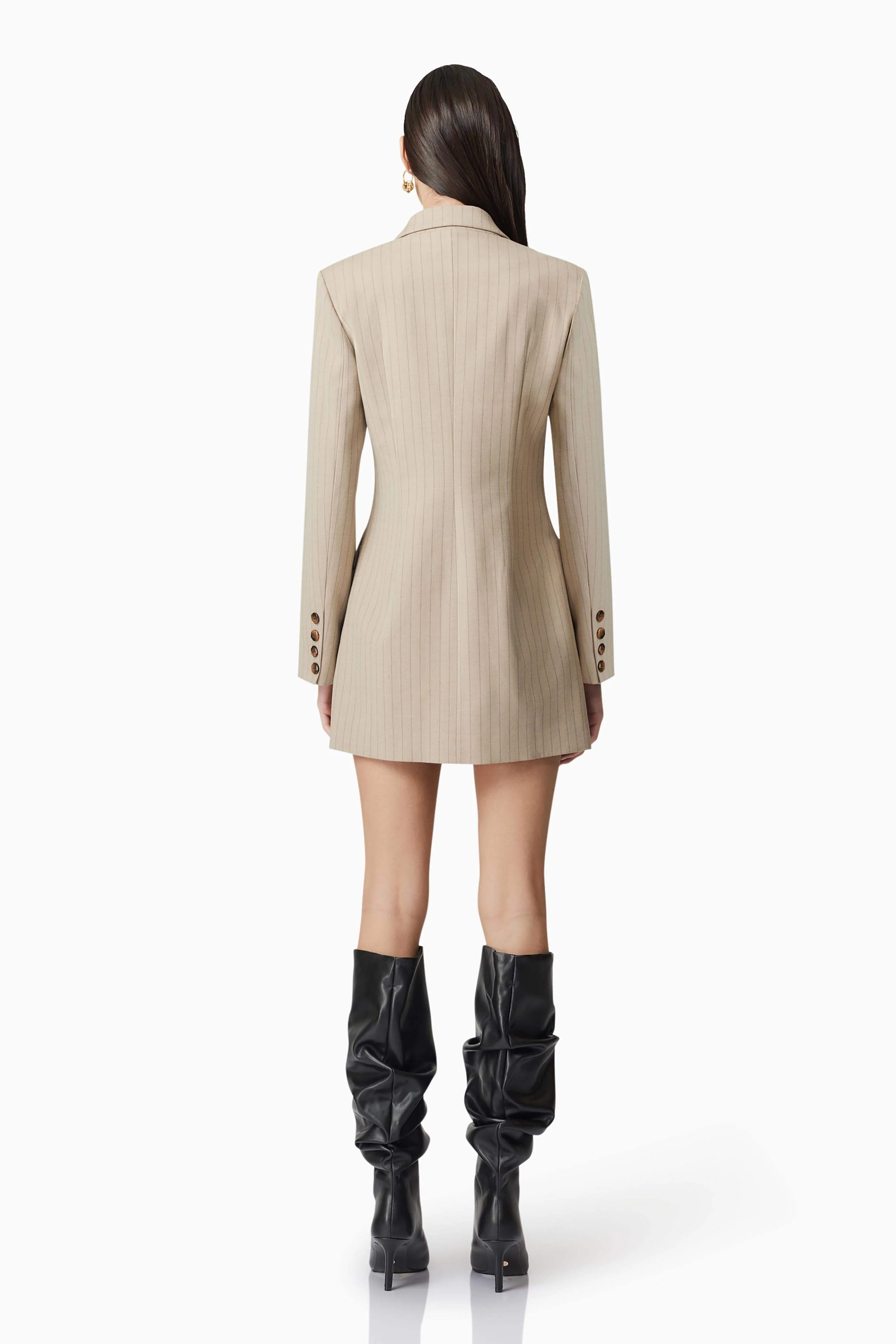 CURAAE Zara Blazer Dress in Beige