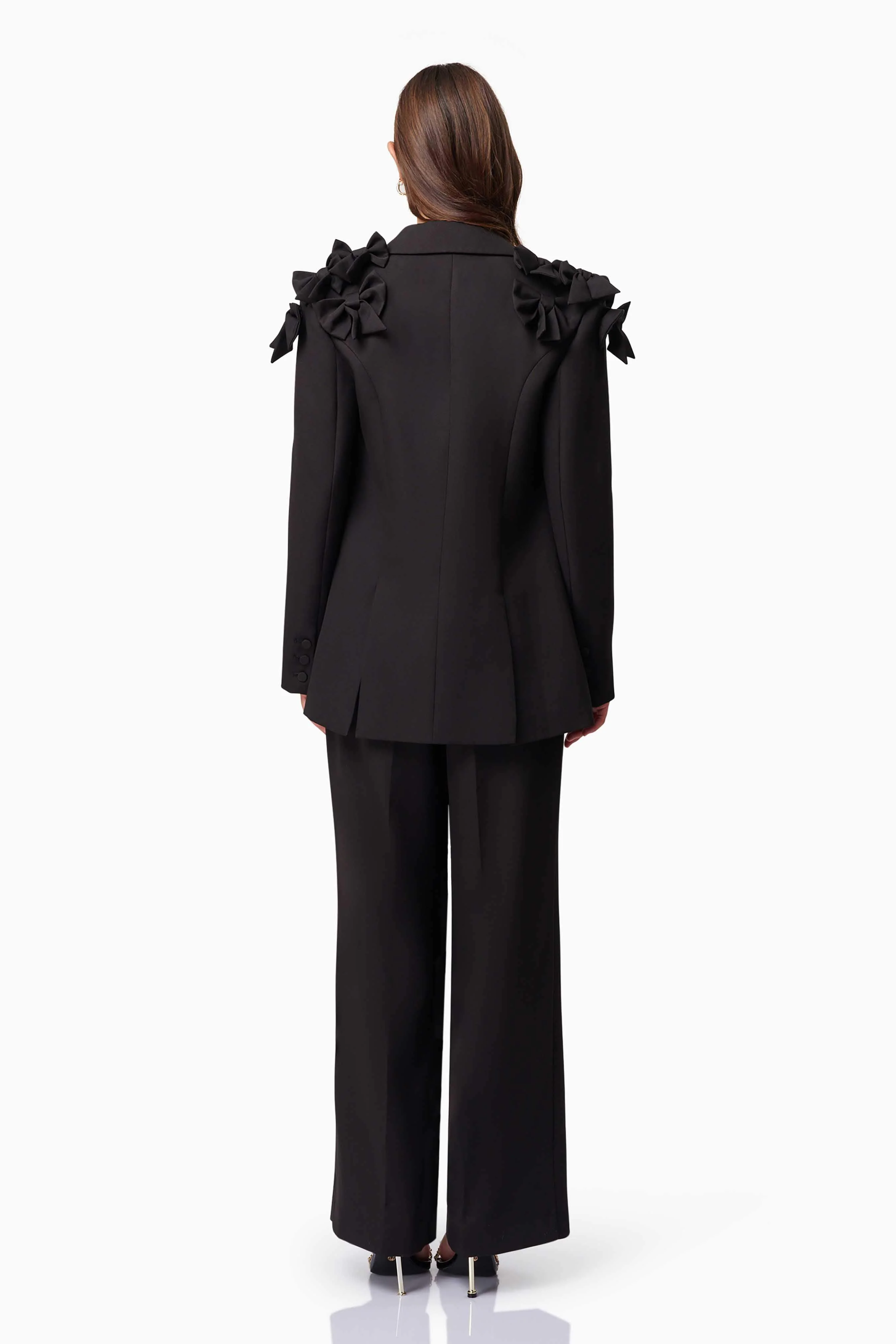 Kennedy Straight Leg Tailored Pants in Black