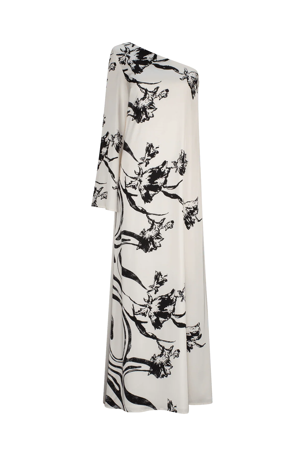 CURAAE Matilda One Shoulder Satin Maxi Dress