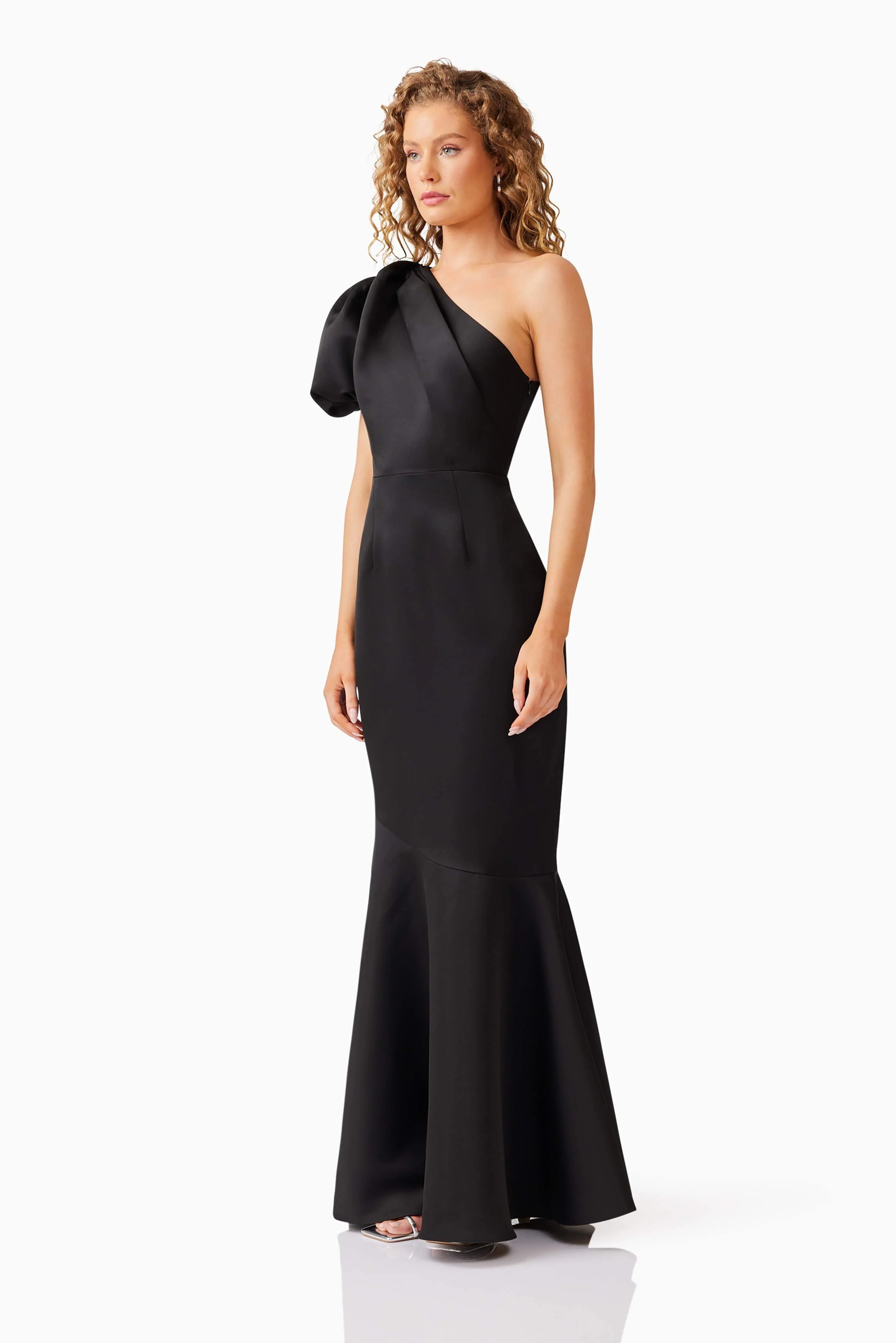 Blake One Shoulder Maxi Dress in Black
