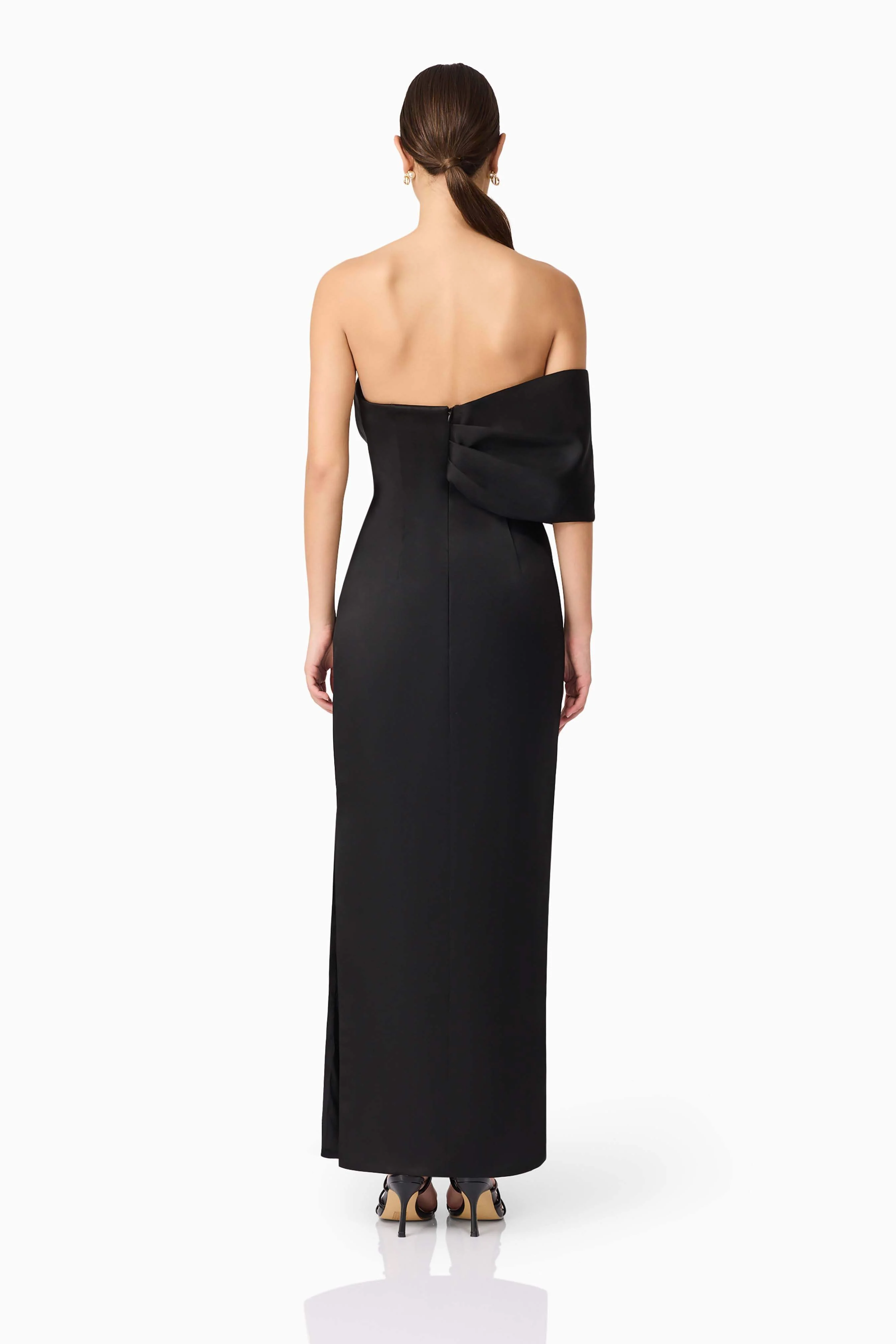 Dandelione Strapless Gown in Black