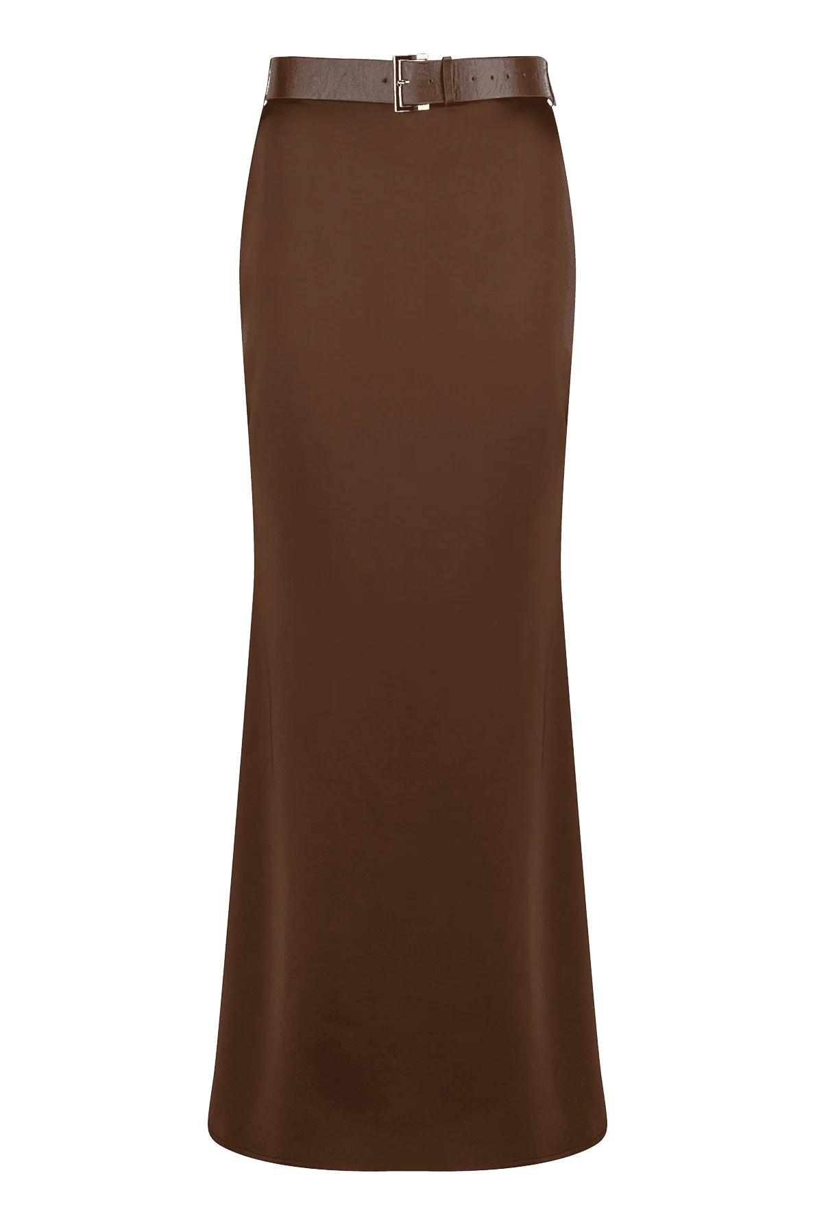 CURAAE Haven Maxi Mermaid Slip Skirt With Belt In Coco