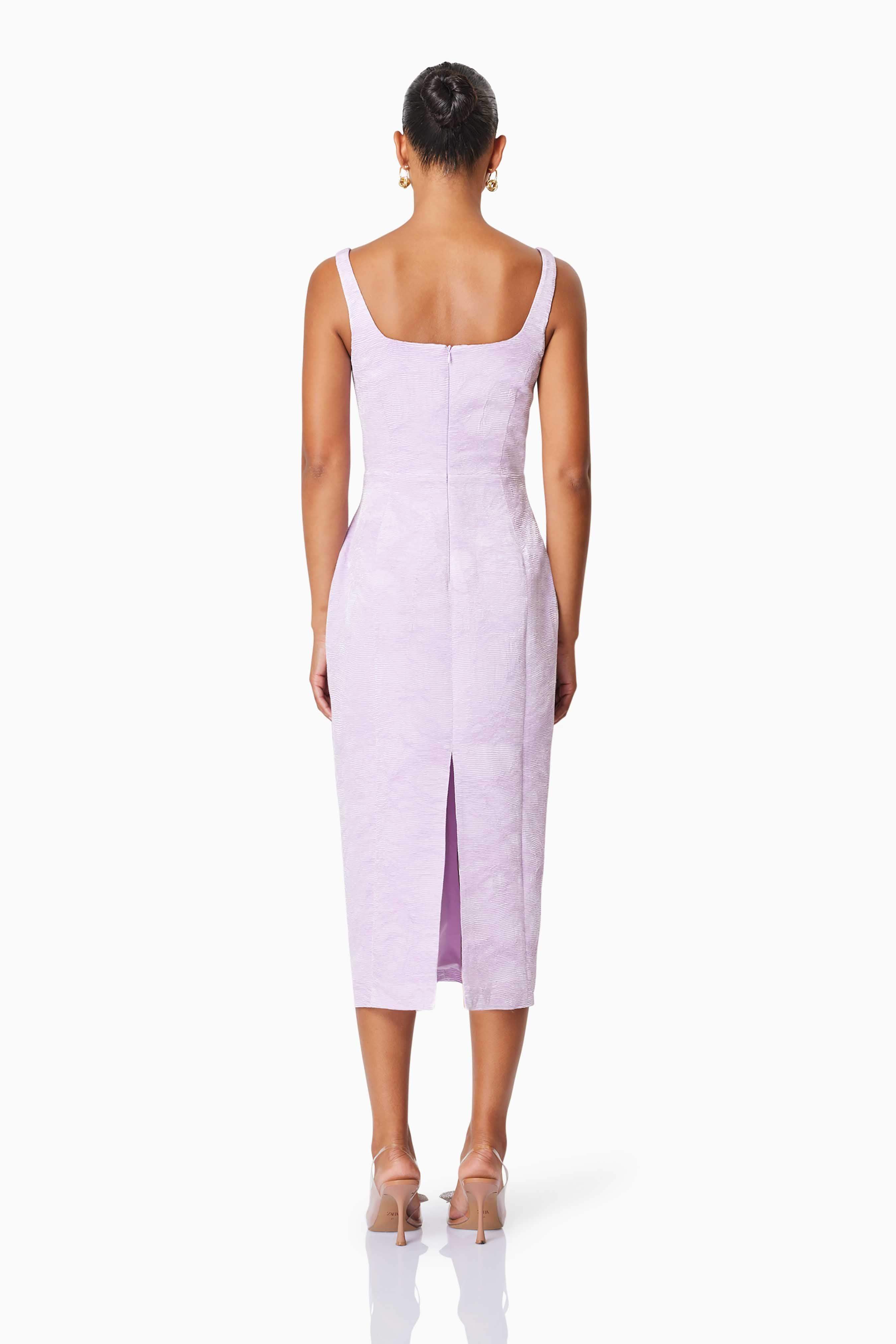 OMR x ELLIATT: Dasher Eventwear Midi Dress In Purple