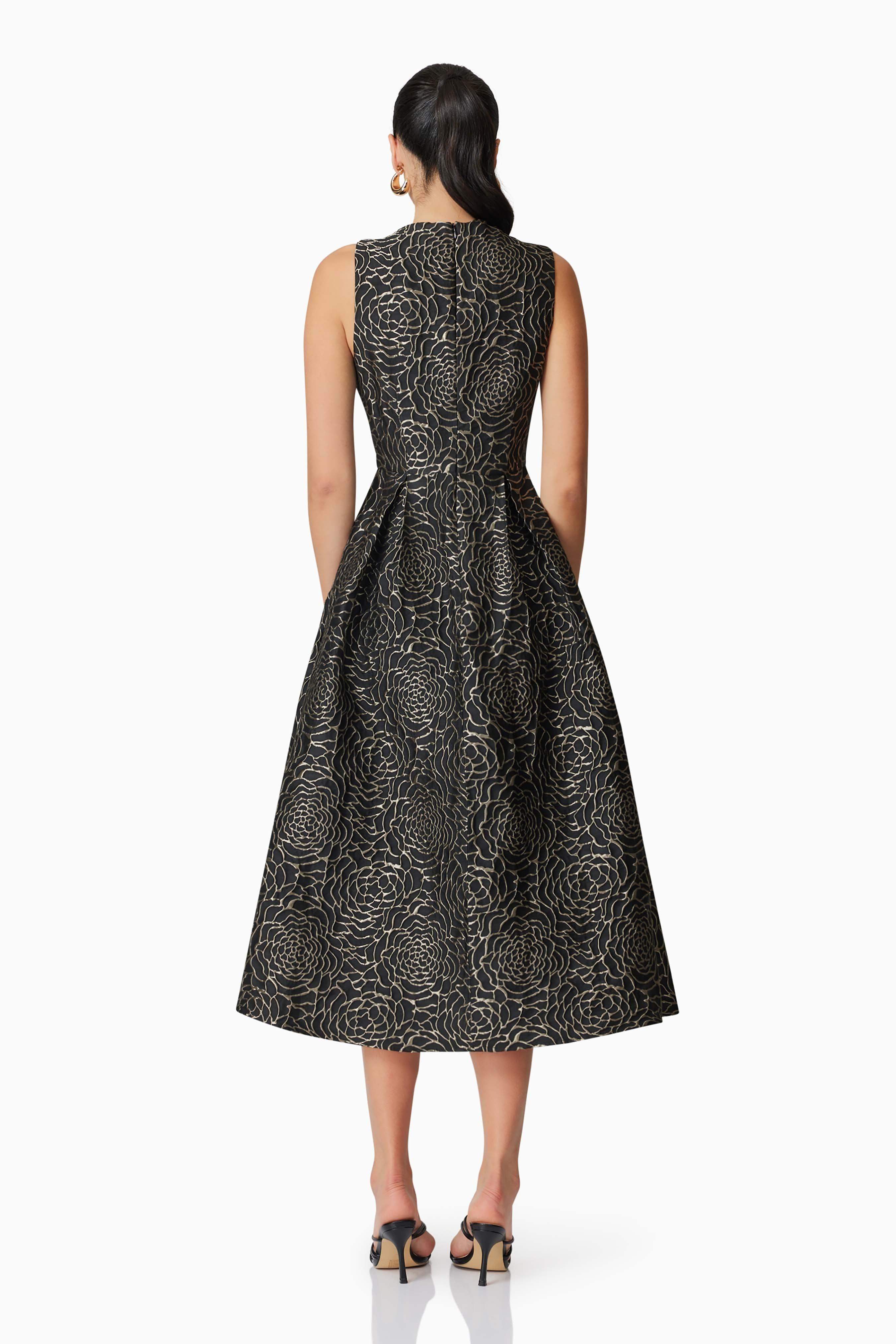 Deanna Midi Dress in Black