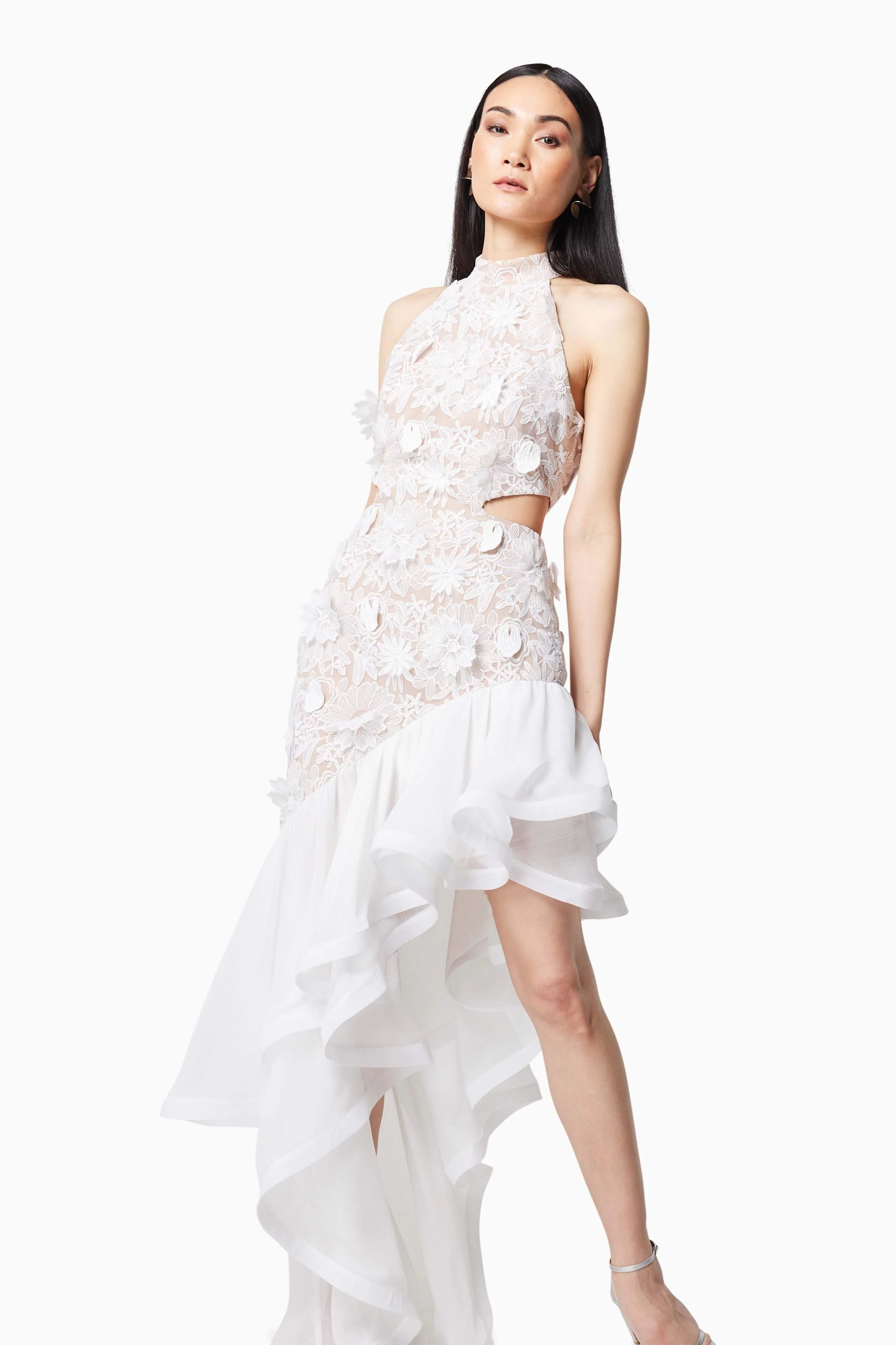 Dubrovnik Fitted Maxi Dress in White