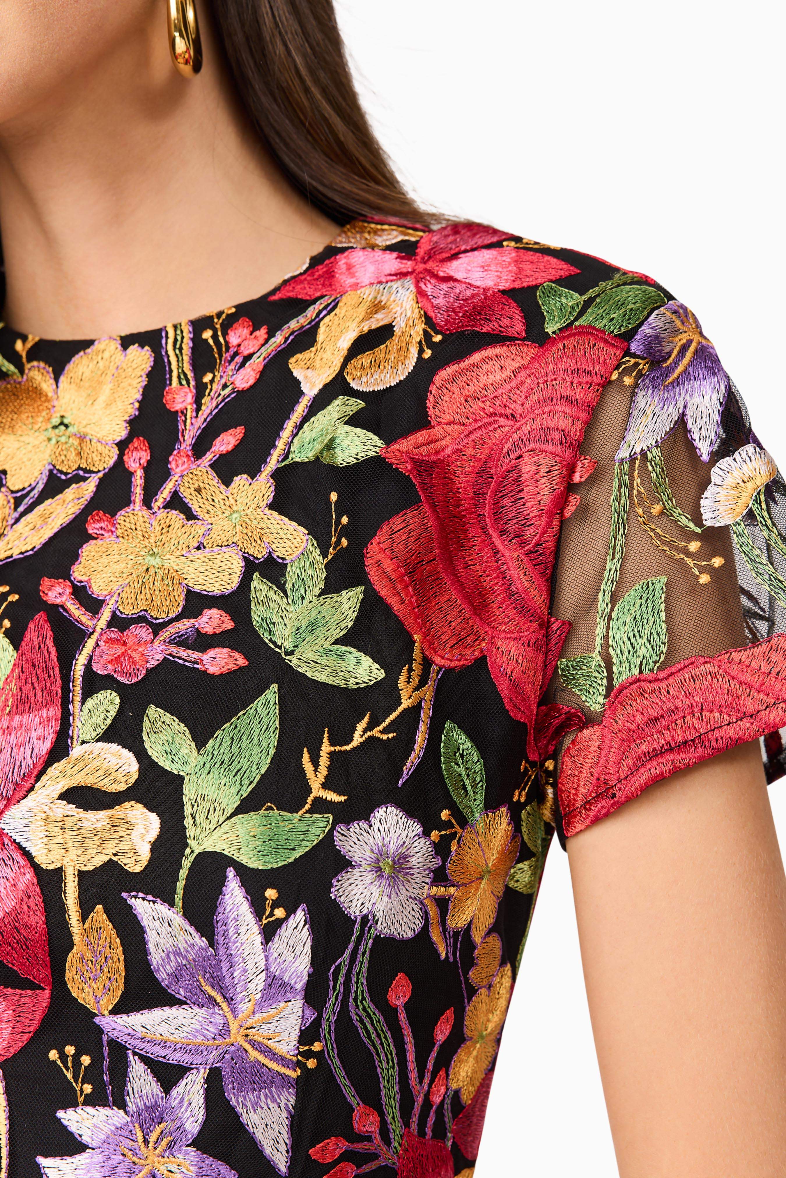 Talia Maxi Dress in Black Floral