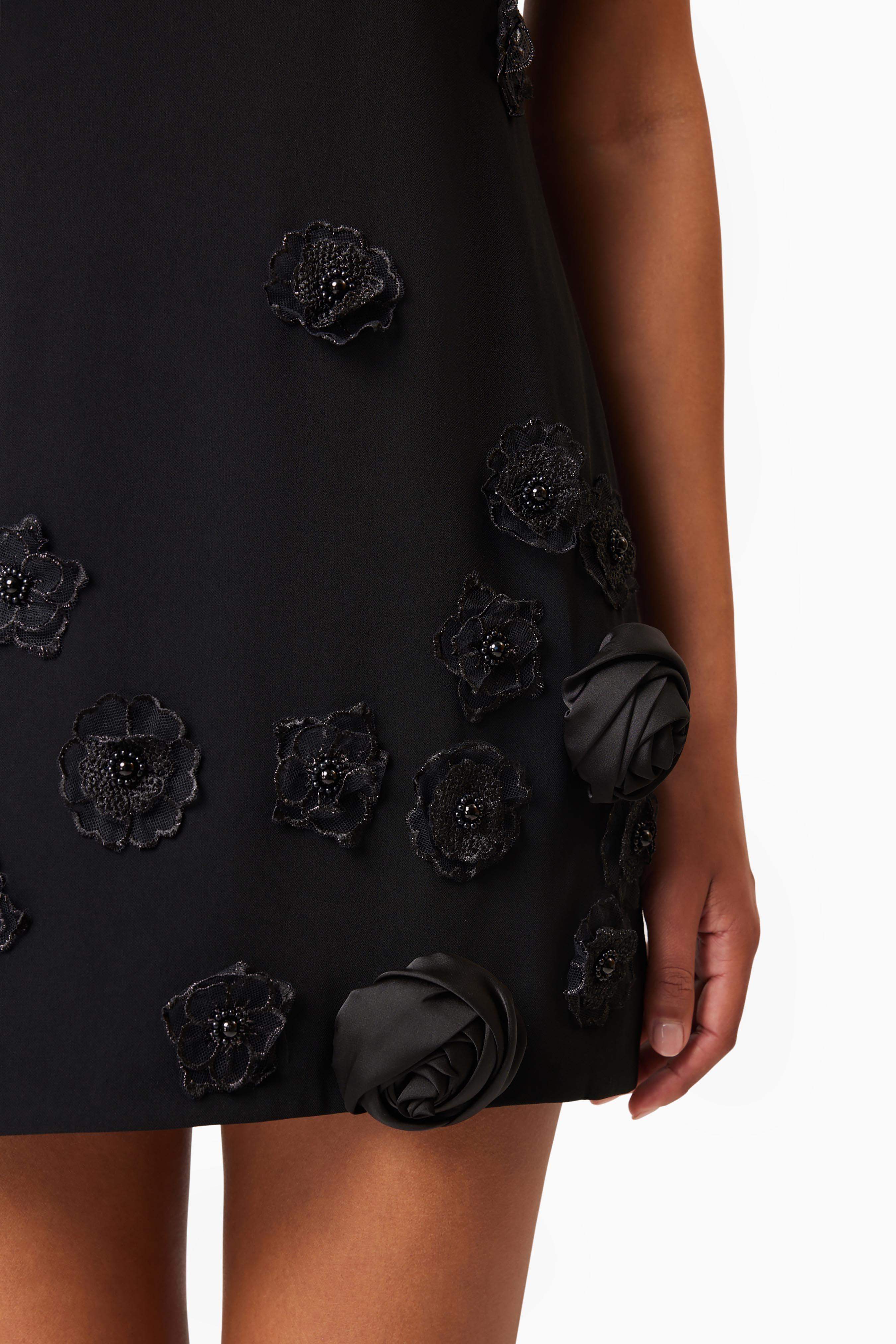 Lilydale Shift Mini Dress In Black