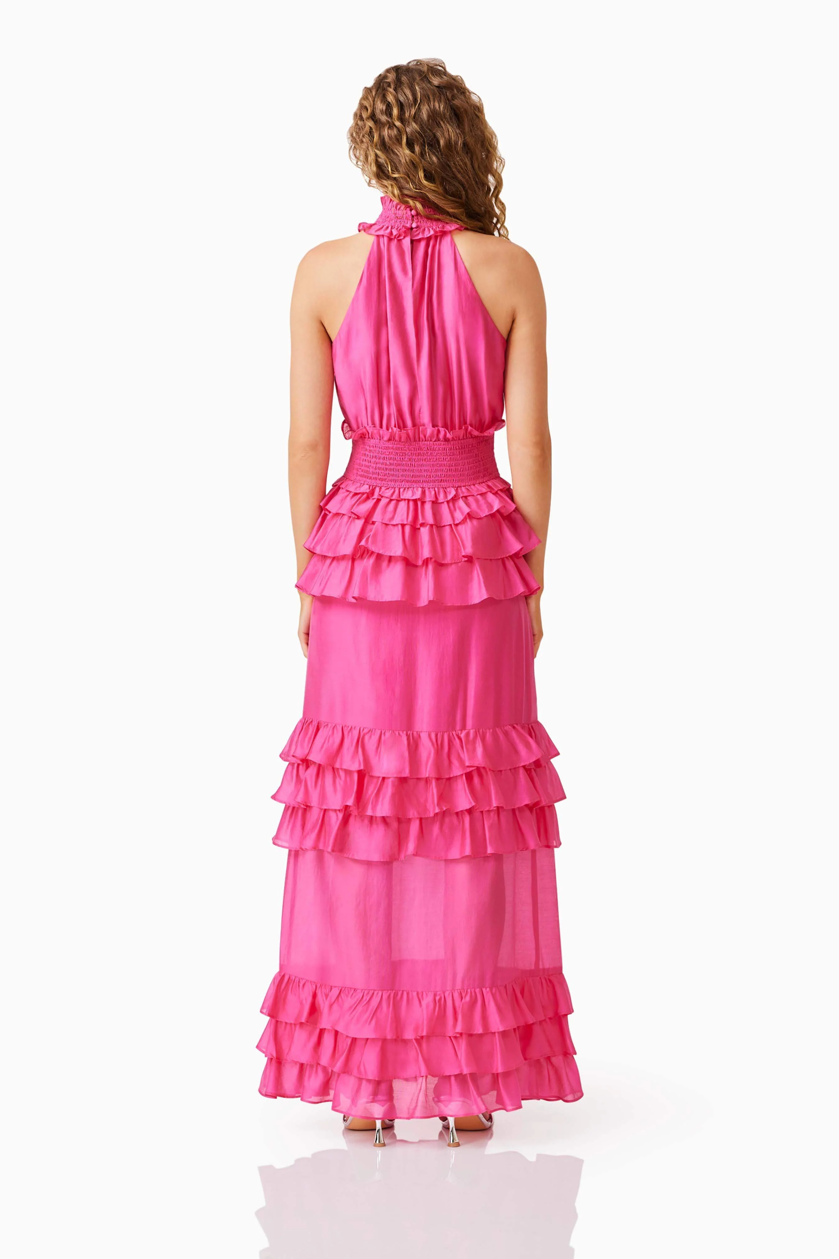 Kalani Halter Maxi Dress in Pink