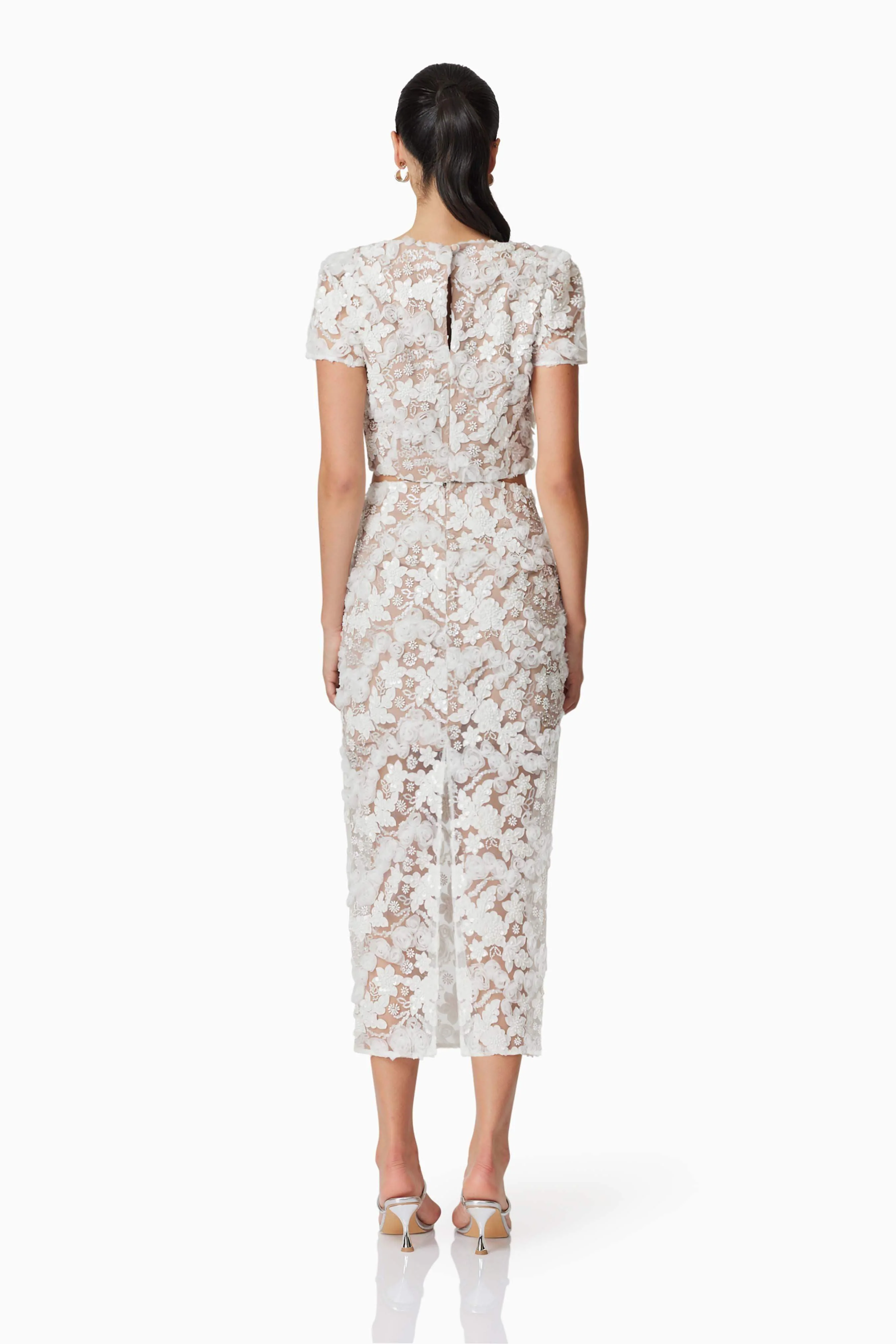 Vonni Sequin Set in White