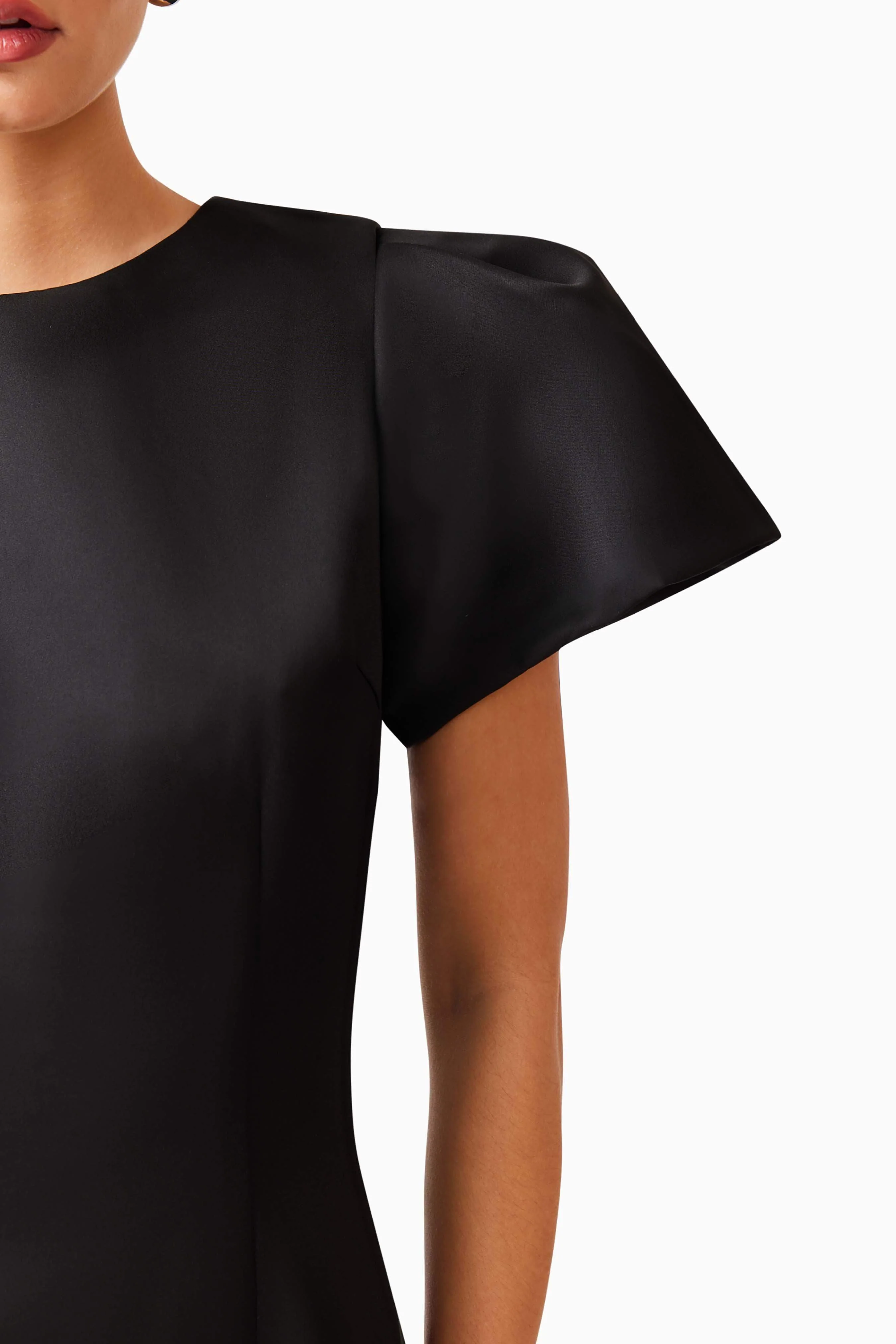 Blake Puff Sleeve Mini Dress in Black