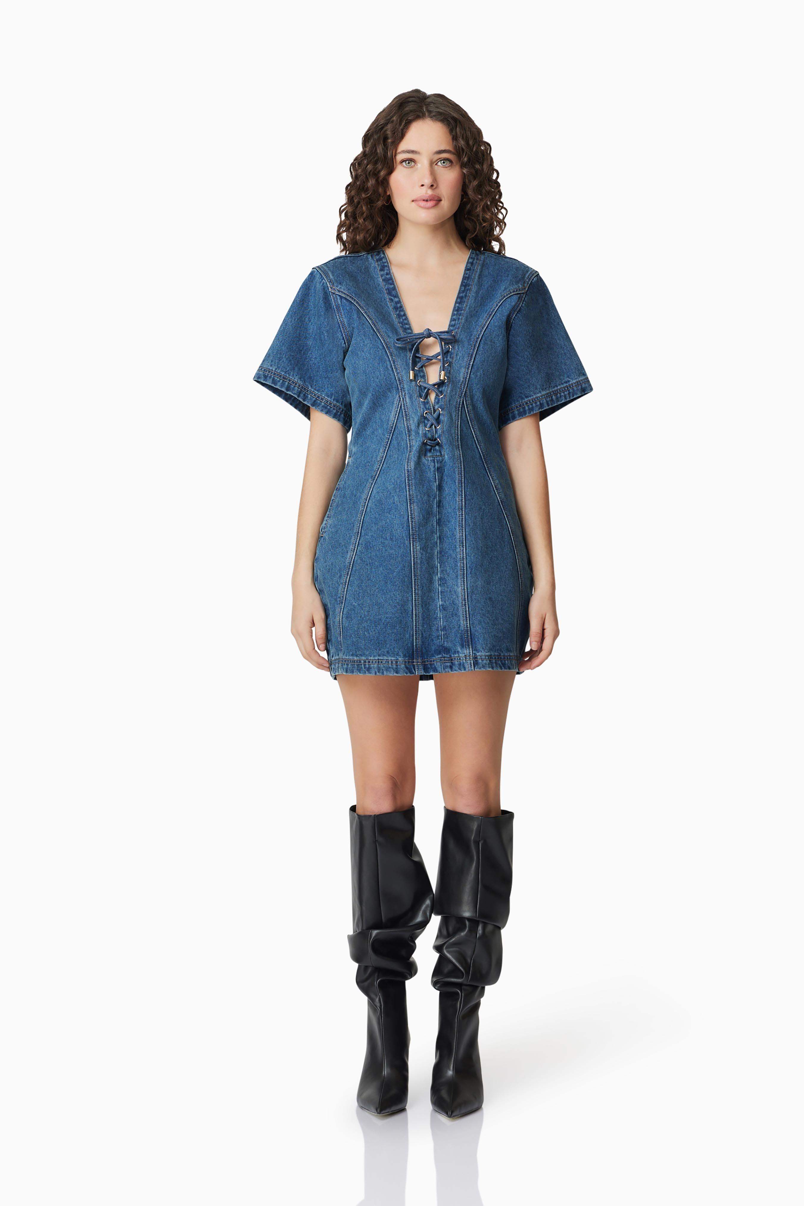 CURAAE Clara Denim Mini Dress