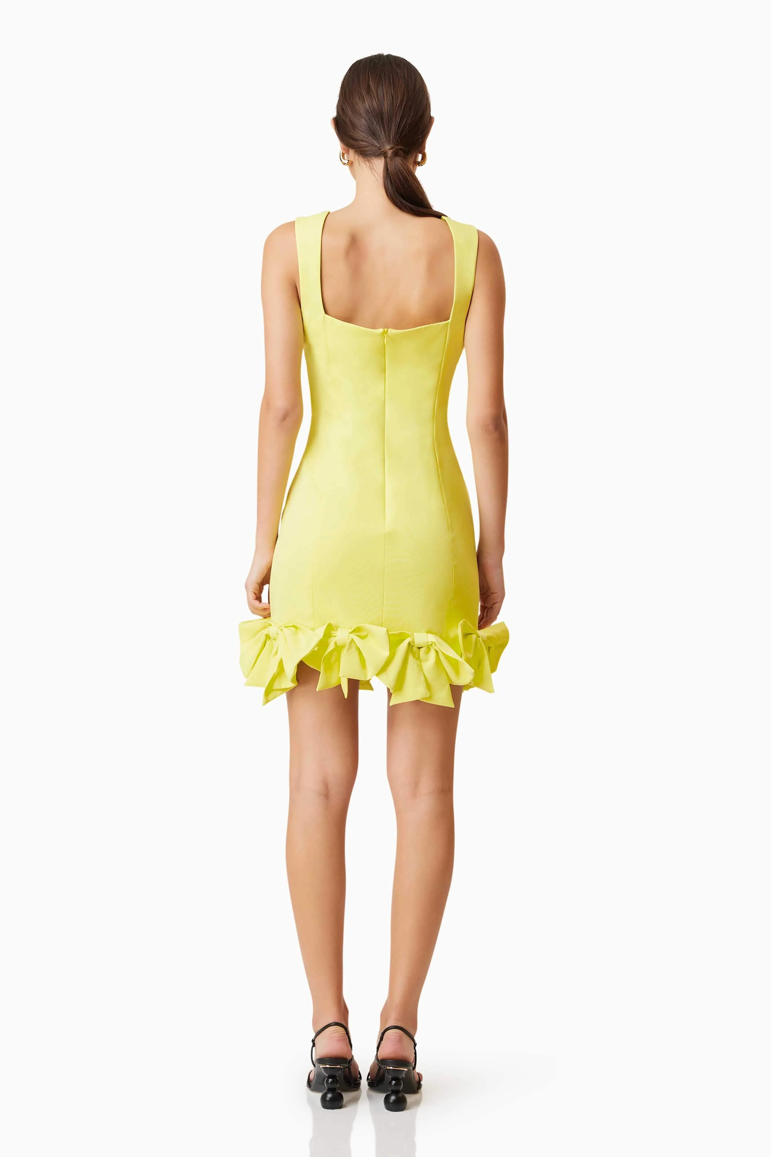 Kennedy Mini Bow Dress In Yellow