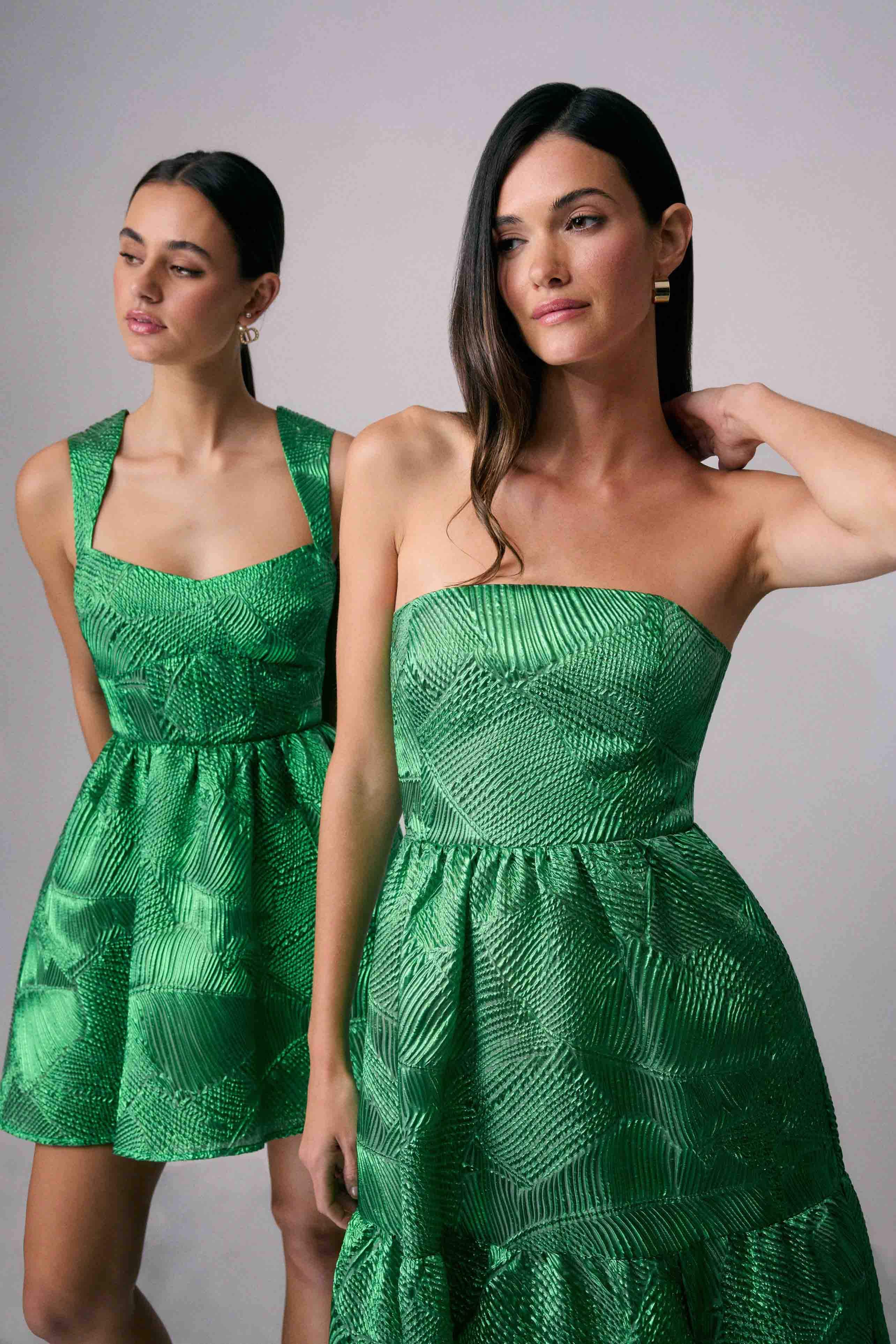 Ginnifer Strapless Maxi Dress in Green