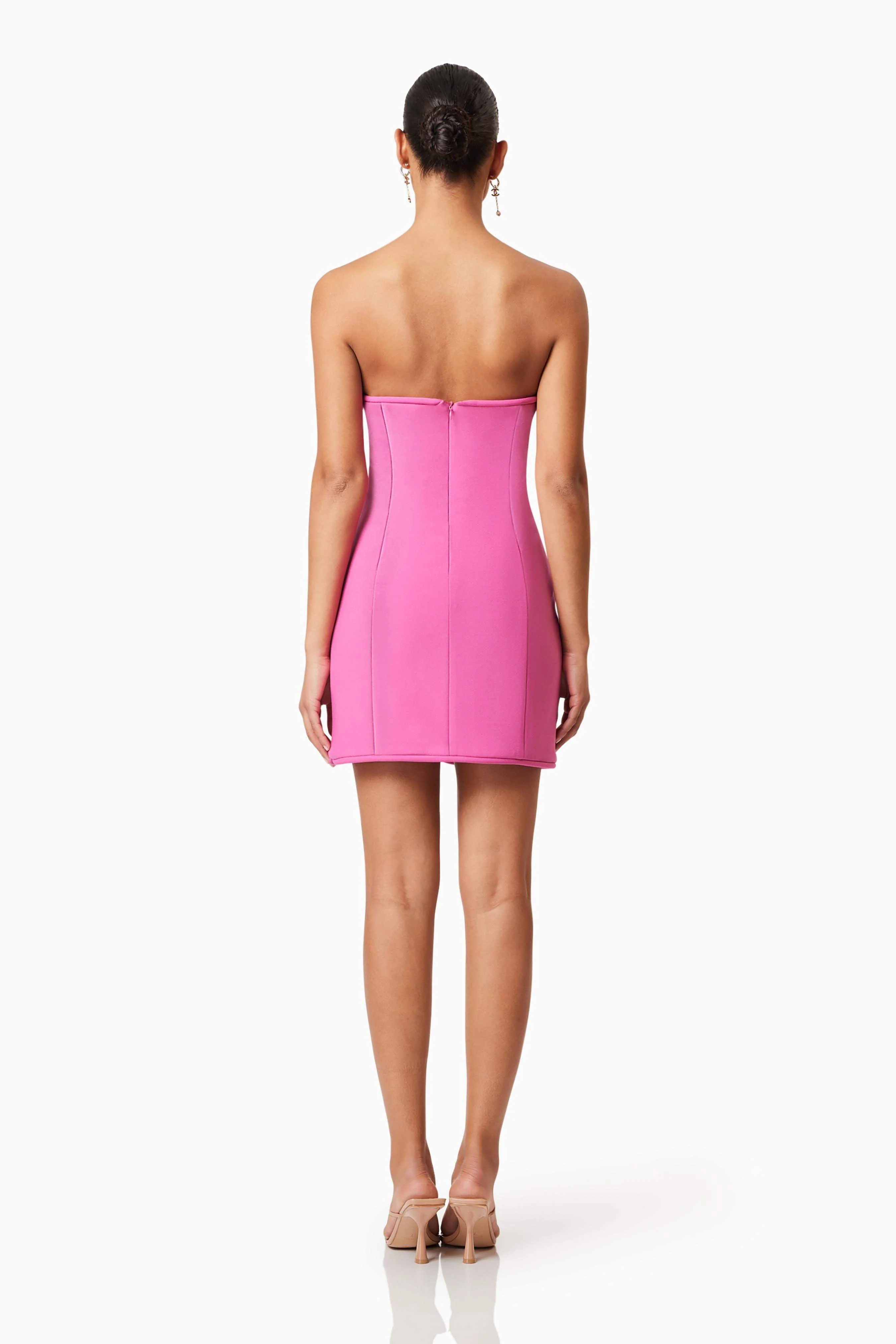 Janelle Strapless Mini Dress In Pink
