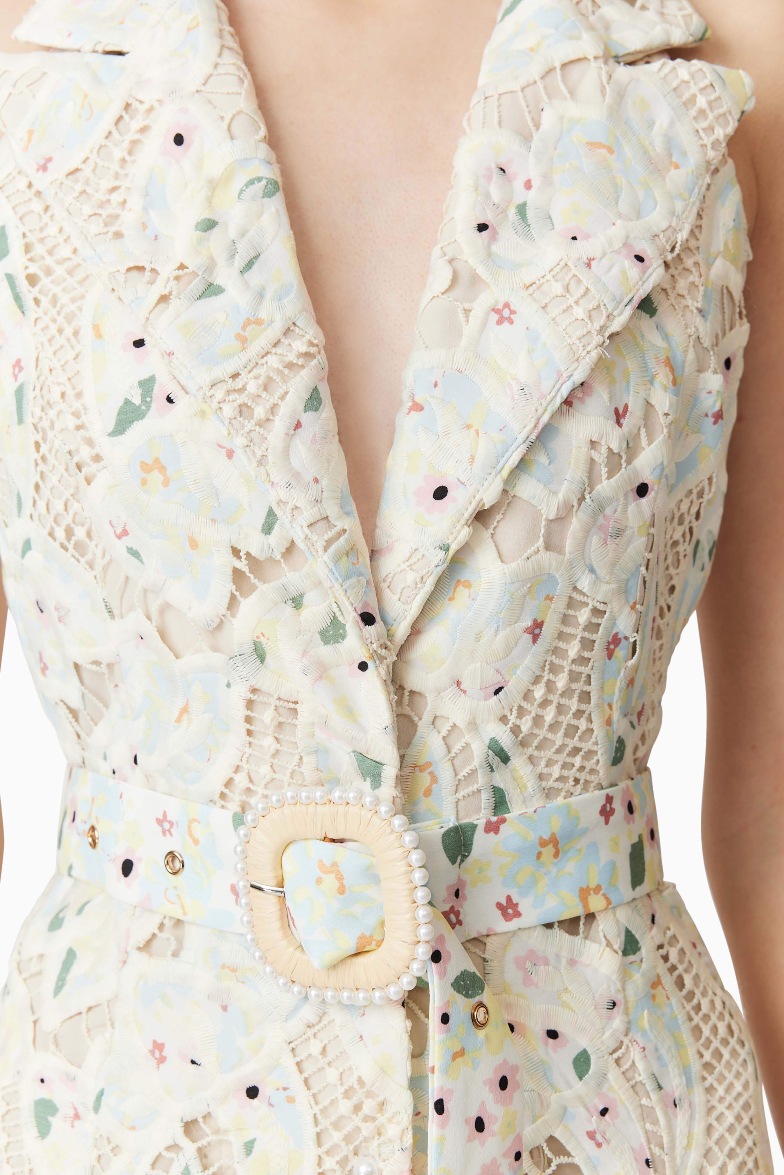 Kyla Floral Maxi Dress in White