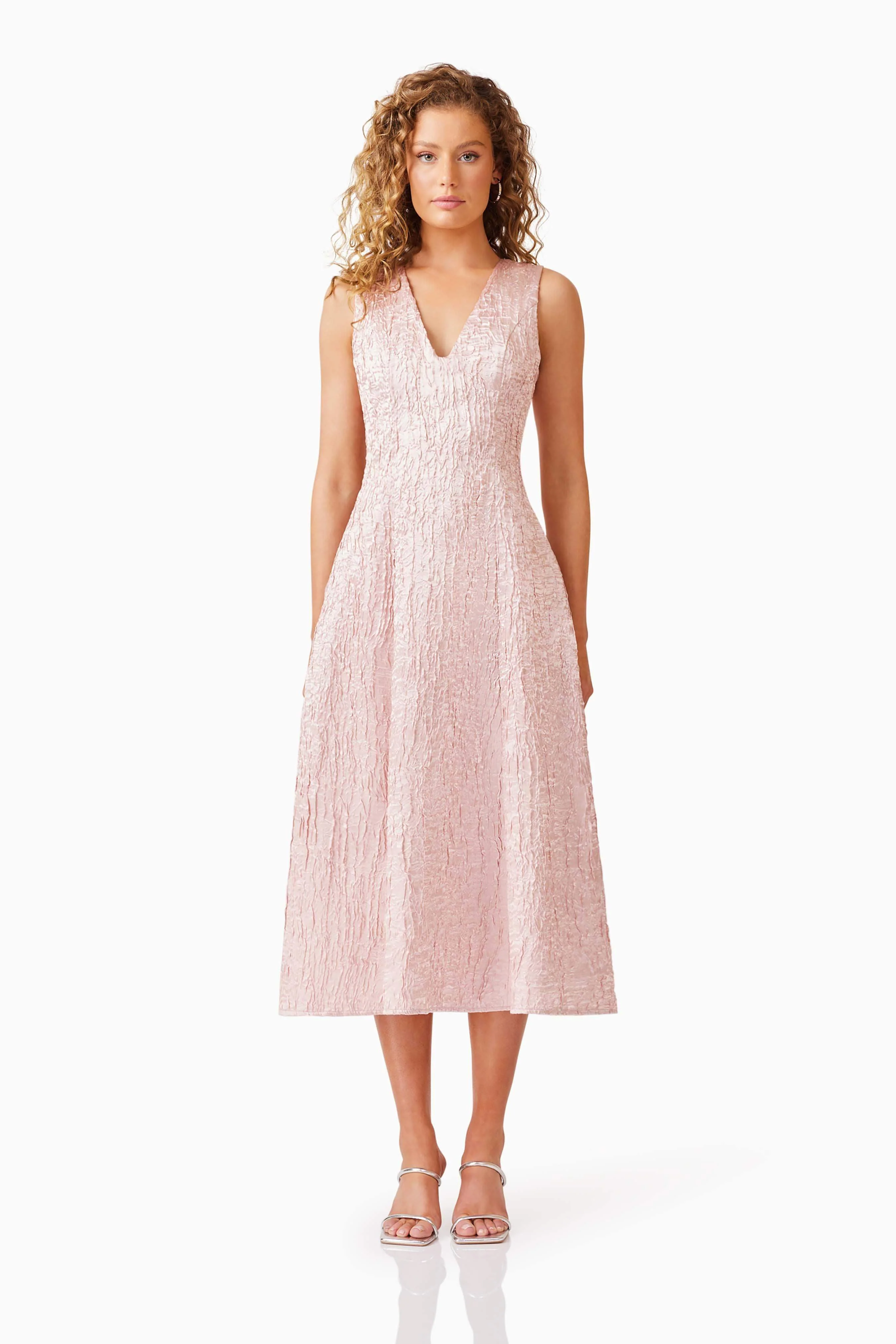 Joesphine Midi Dress in Pink