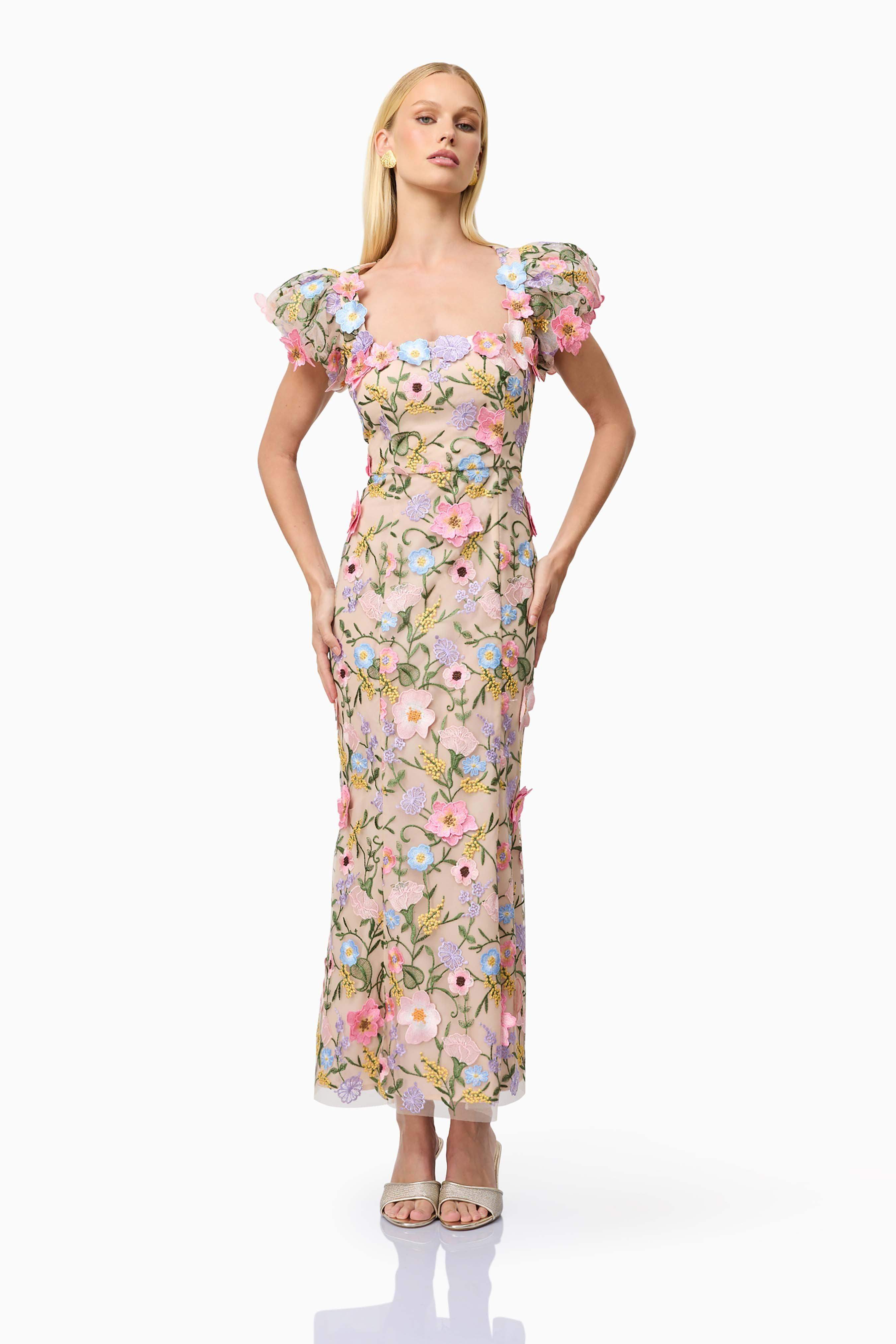 Nydia 3D Maxi Dress