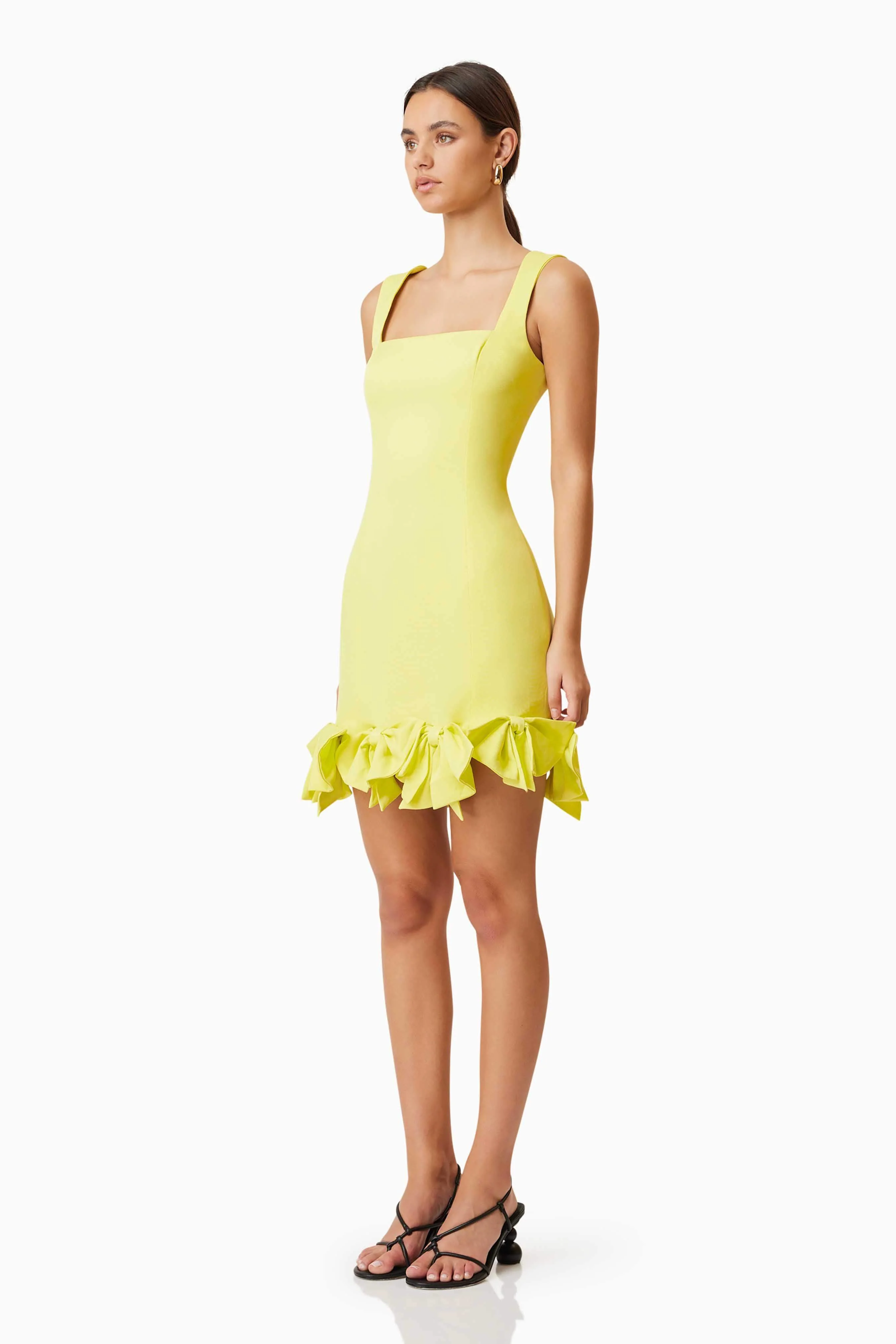 Kennedy Mini Bow Dress In Yellow
