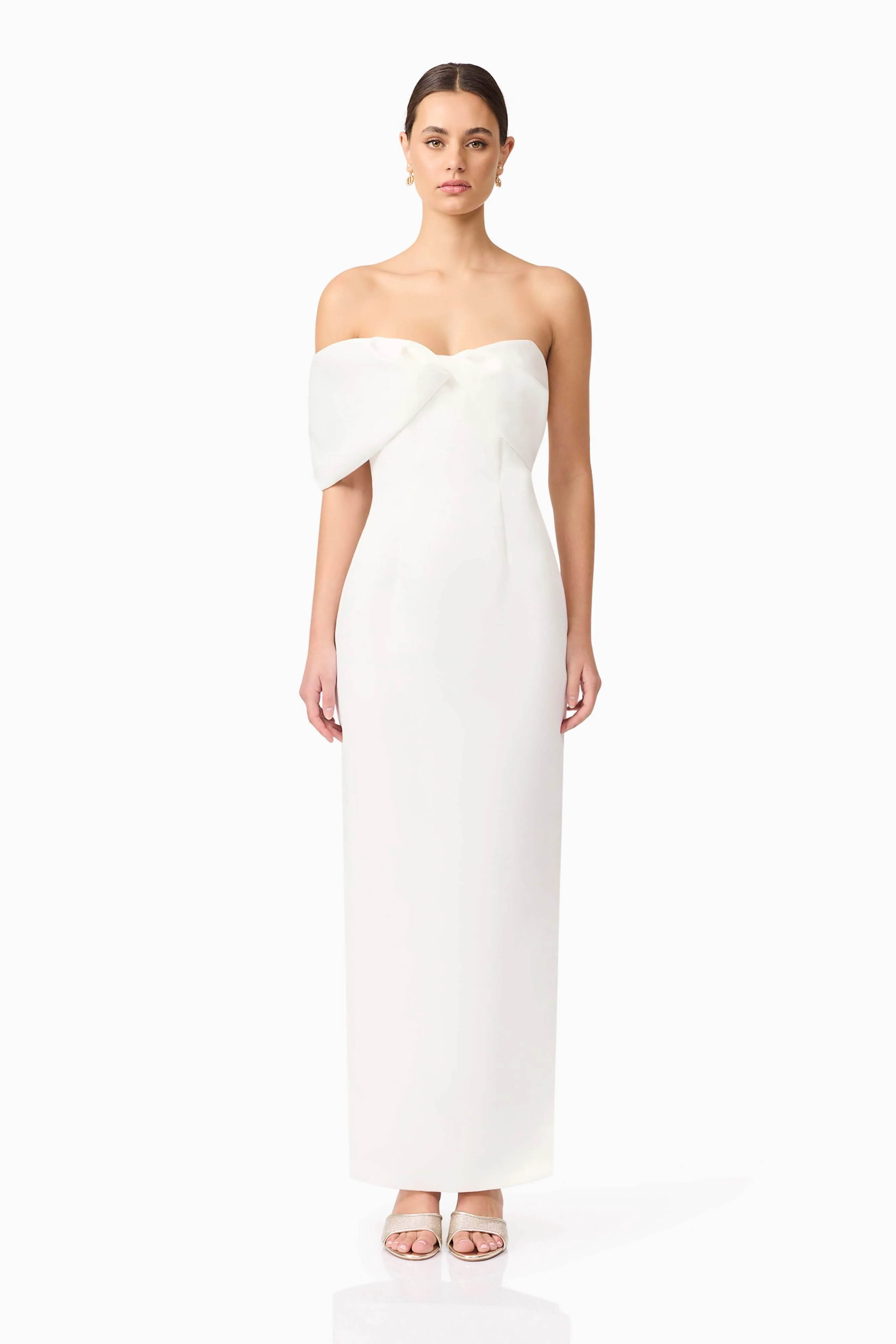 Dandelione Strapless Gown in White