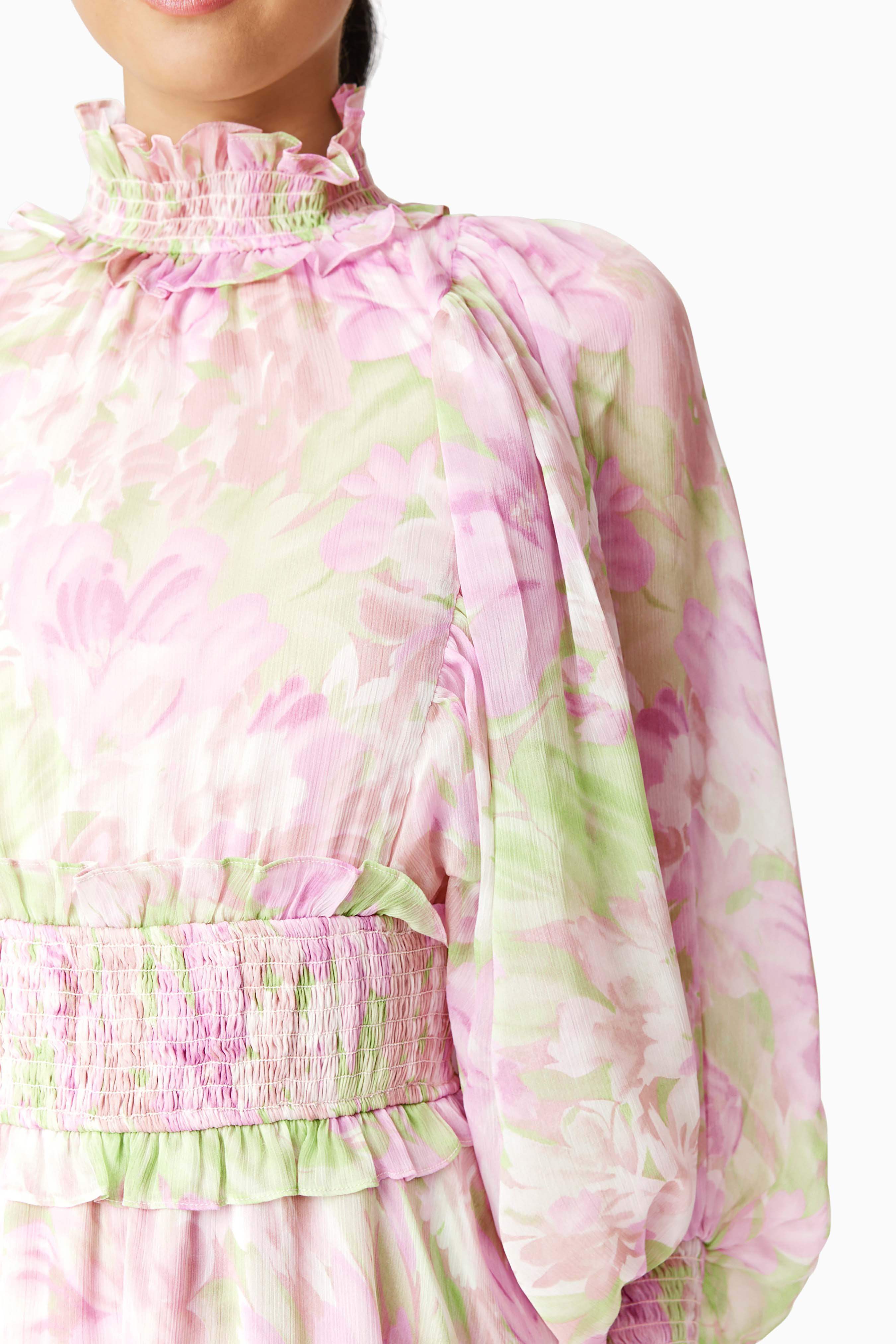 Morgan Floral Maxi Dress in Pink