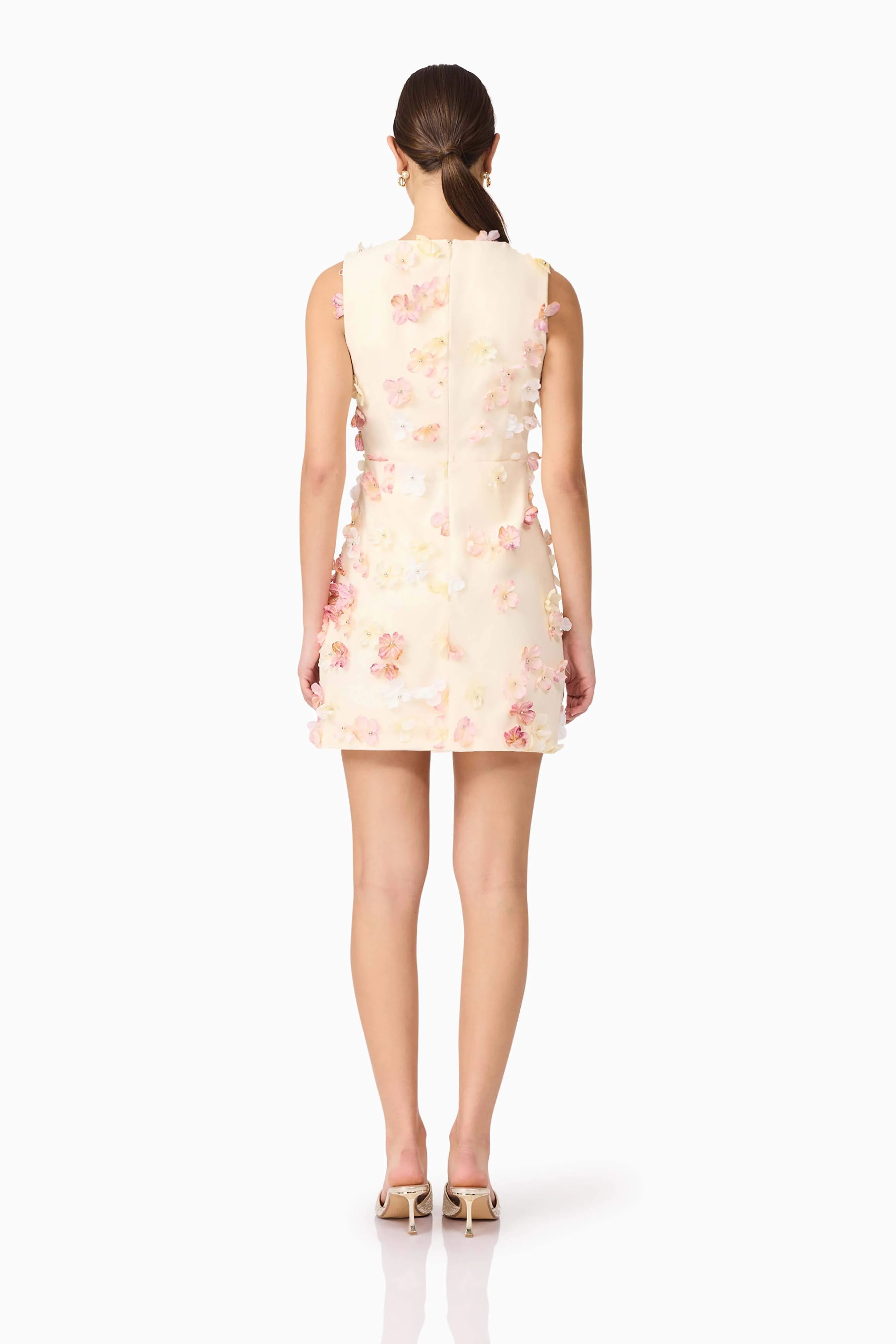 Livia V Neck Mini Dress in Yellow