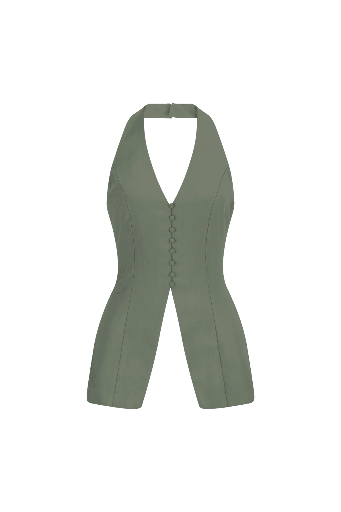 CURAAE Catalina Halterneck Vest in Green