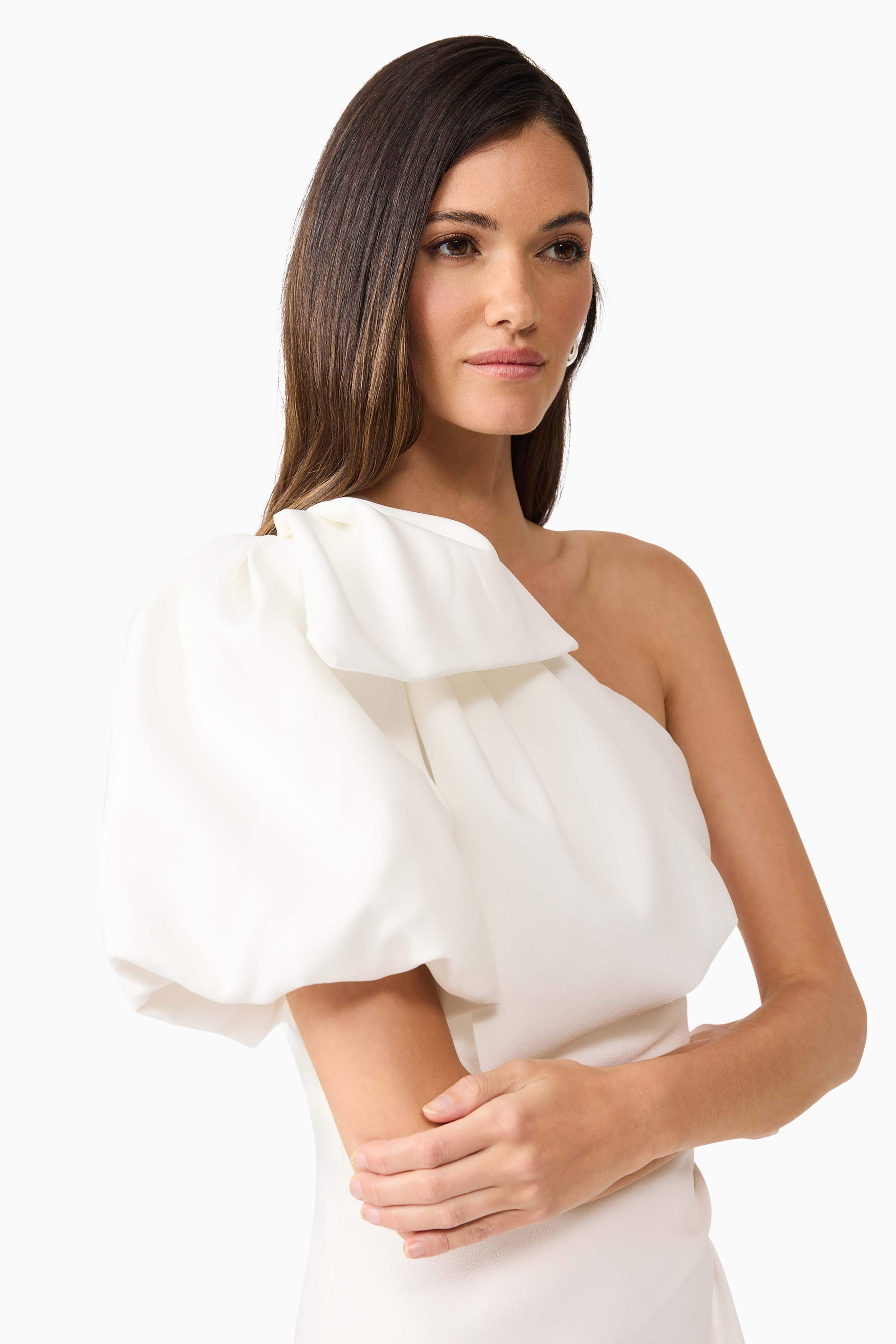 Elysie Midi Dress in White