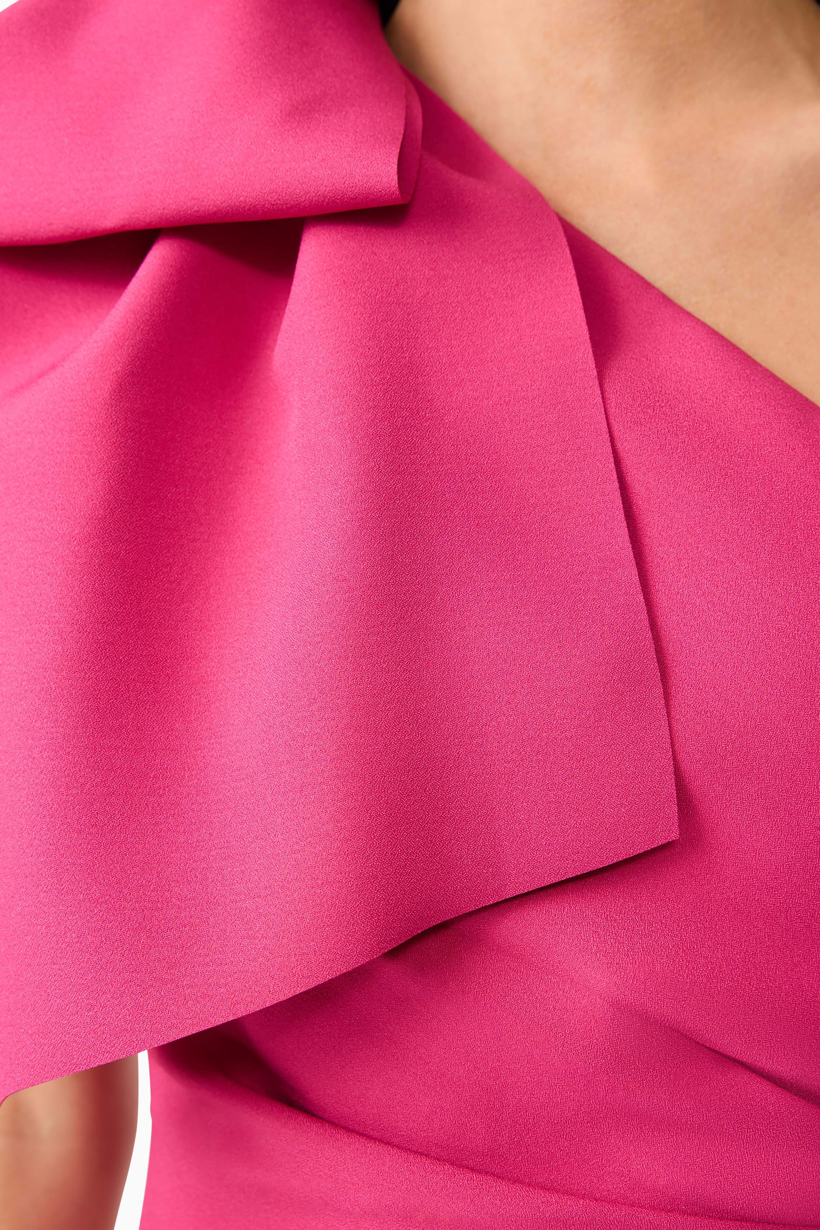 Elysie Asymmetrical Midi Dress in Pink