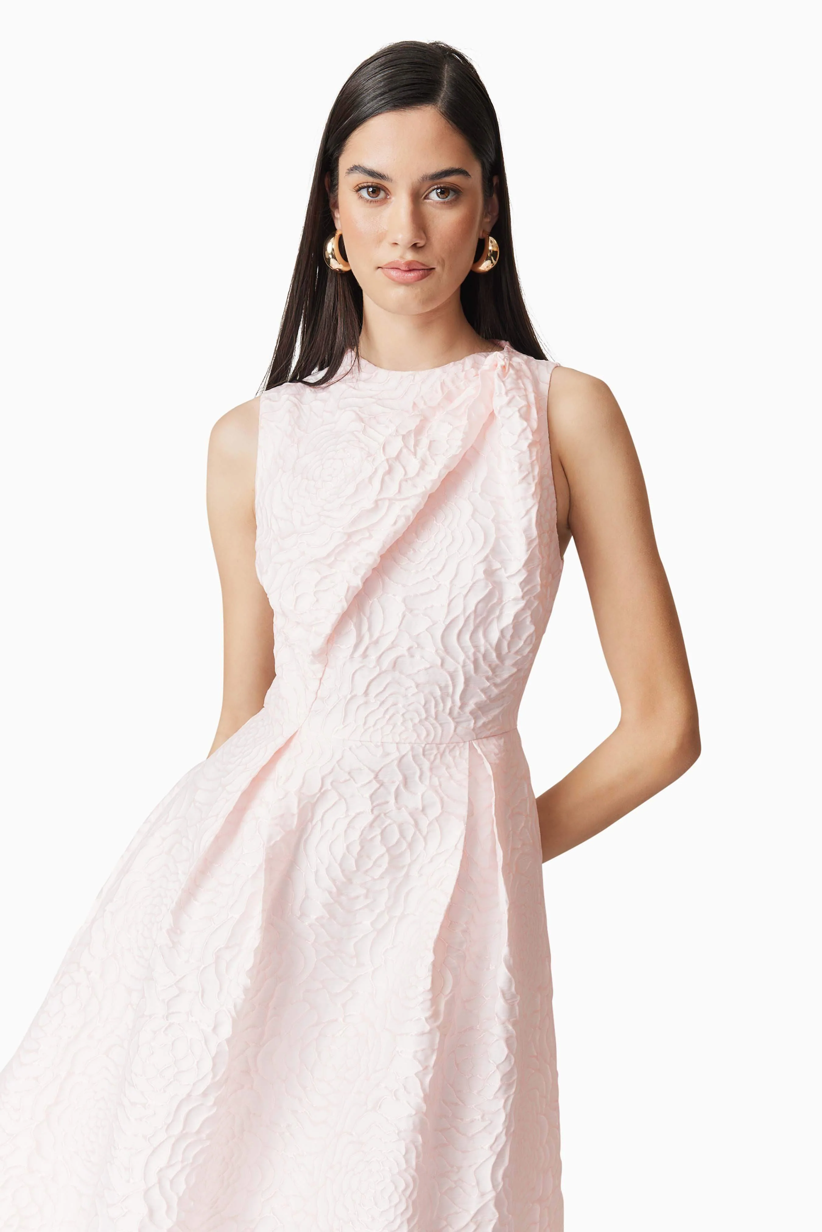 Deanna Midi Dress in Pink