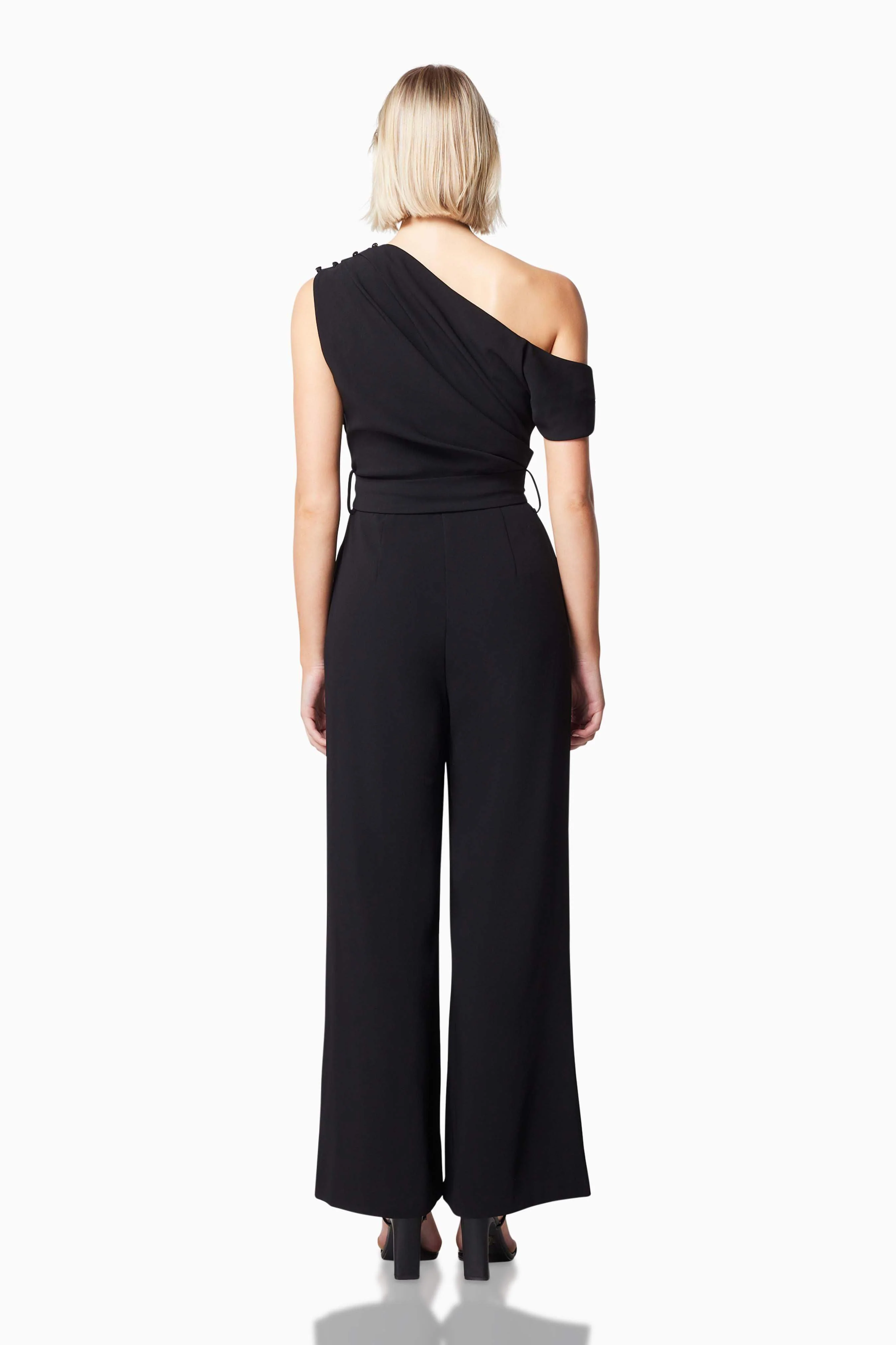 Elba Asymmetrical Jumpsuit in Black