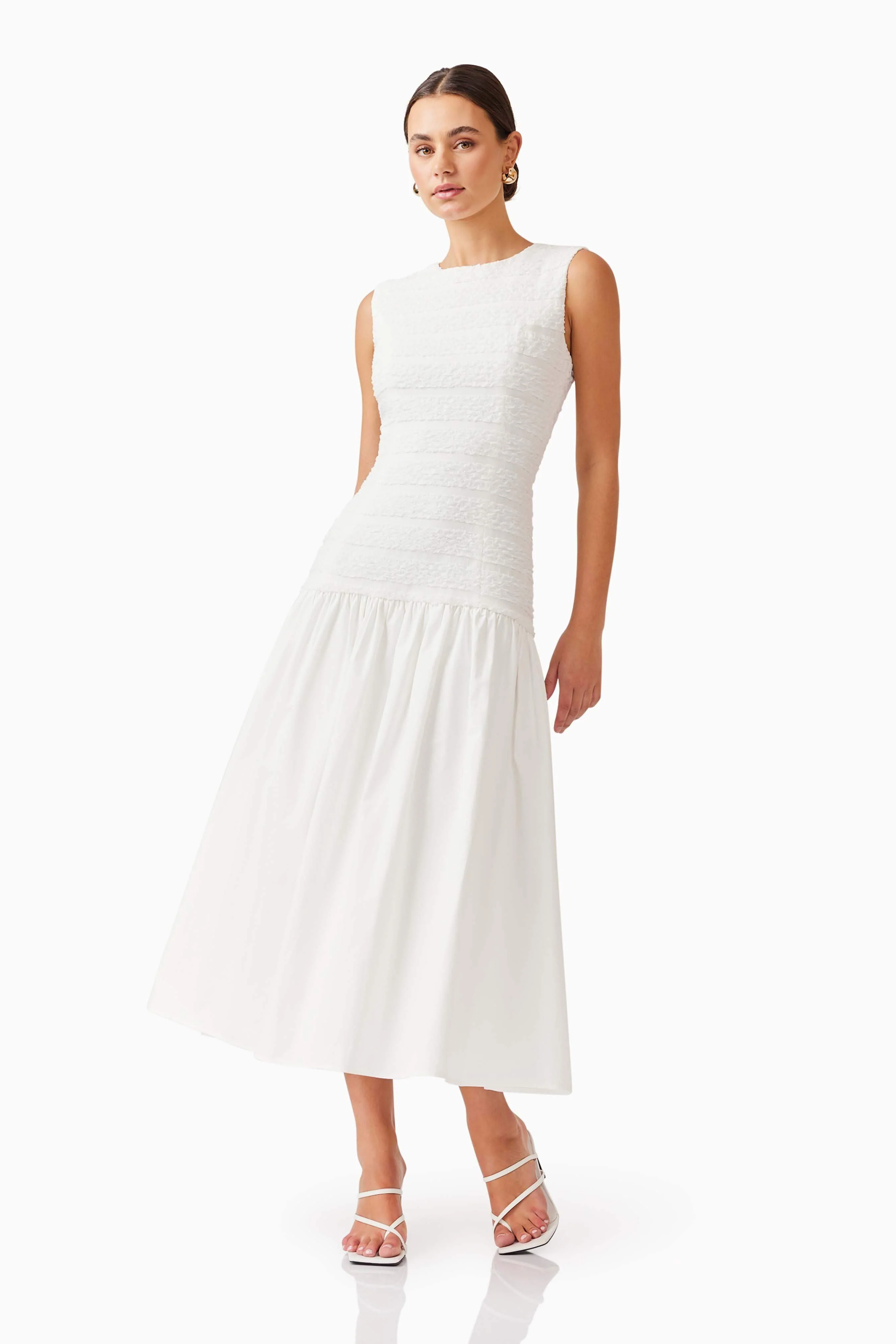 Fifi Midi Dress in White