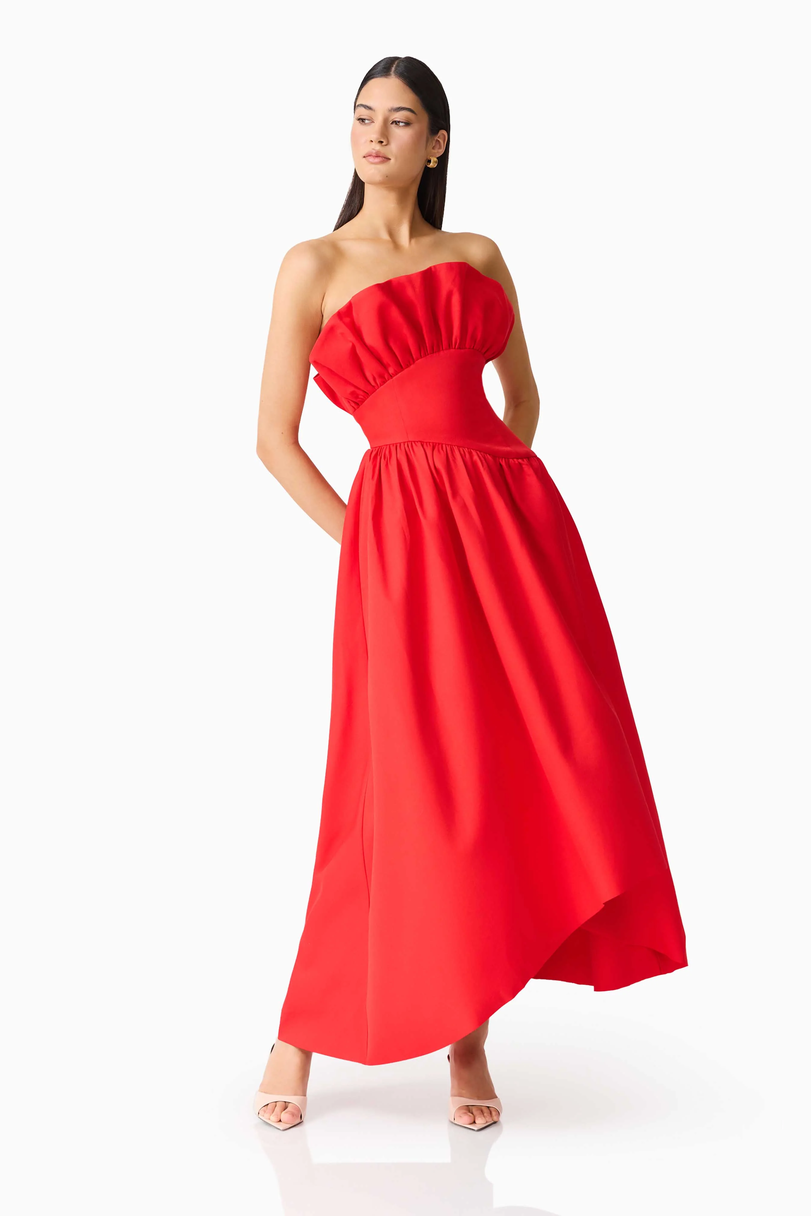 Laurel Sleeveless Maxi Dress In Red