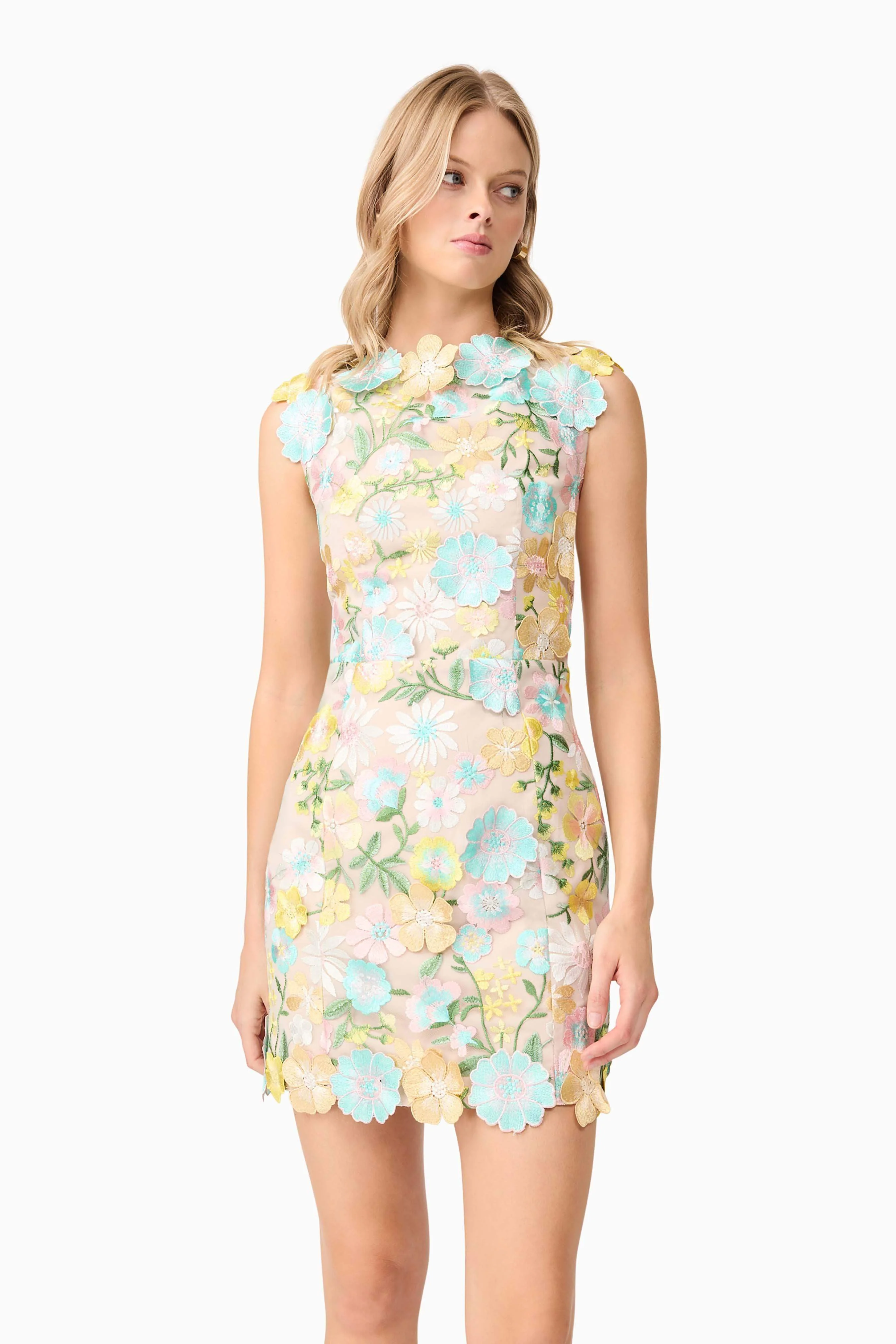 Yvette 3D Mini Dress In Floral