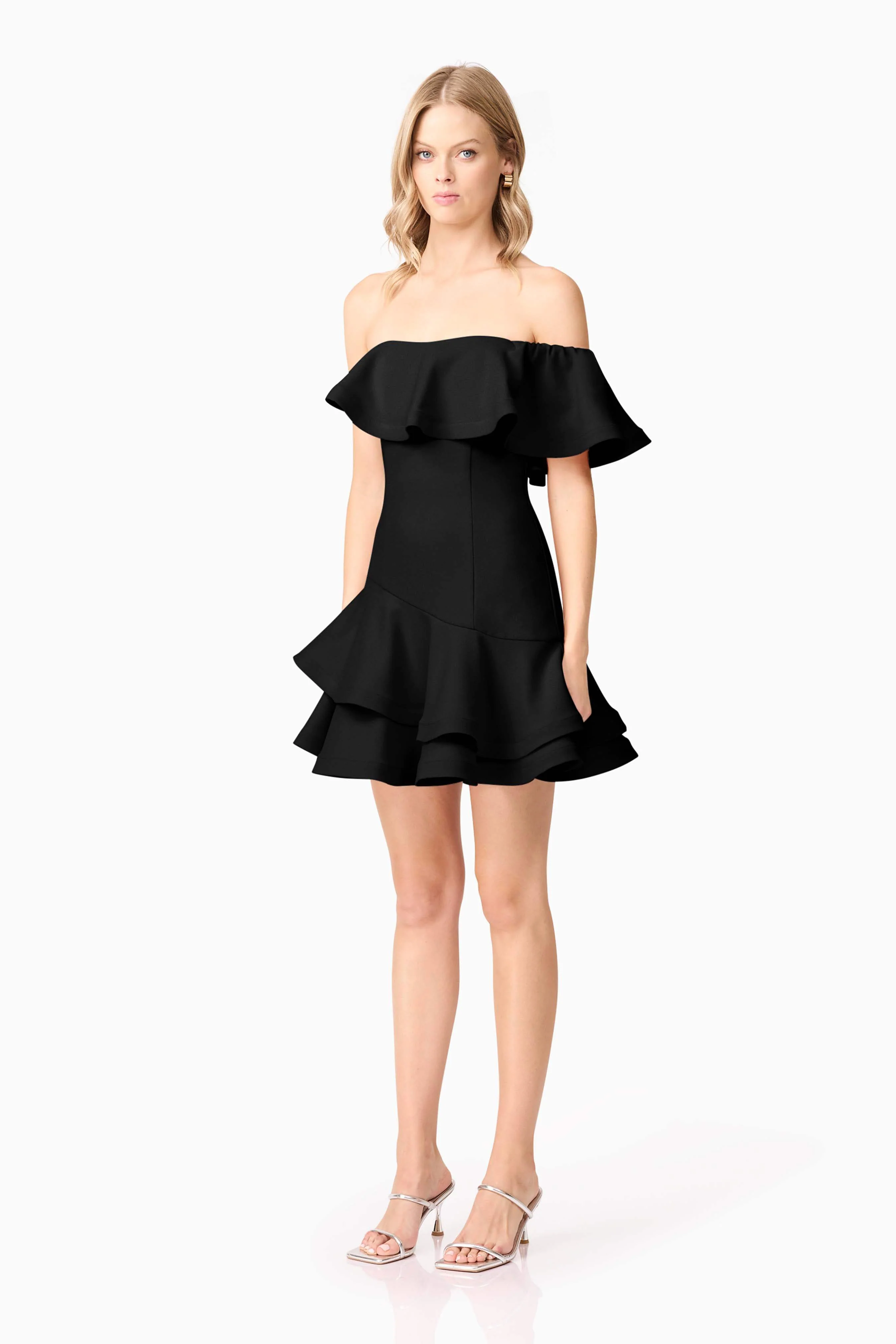 Ava Strapless Mini Dress in Black