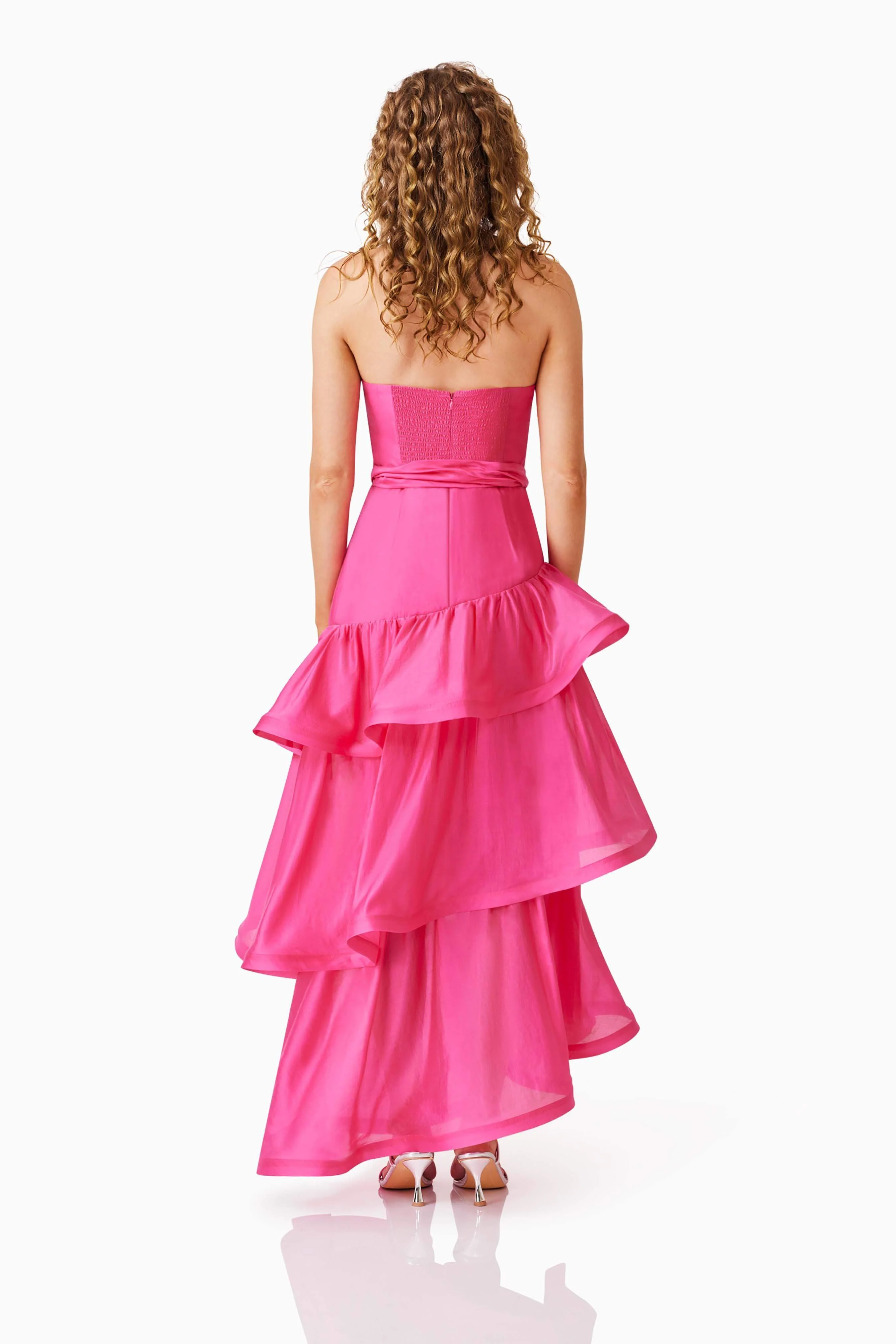 Kalani Strapless Maxi Dress in Pink