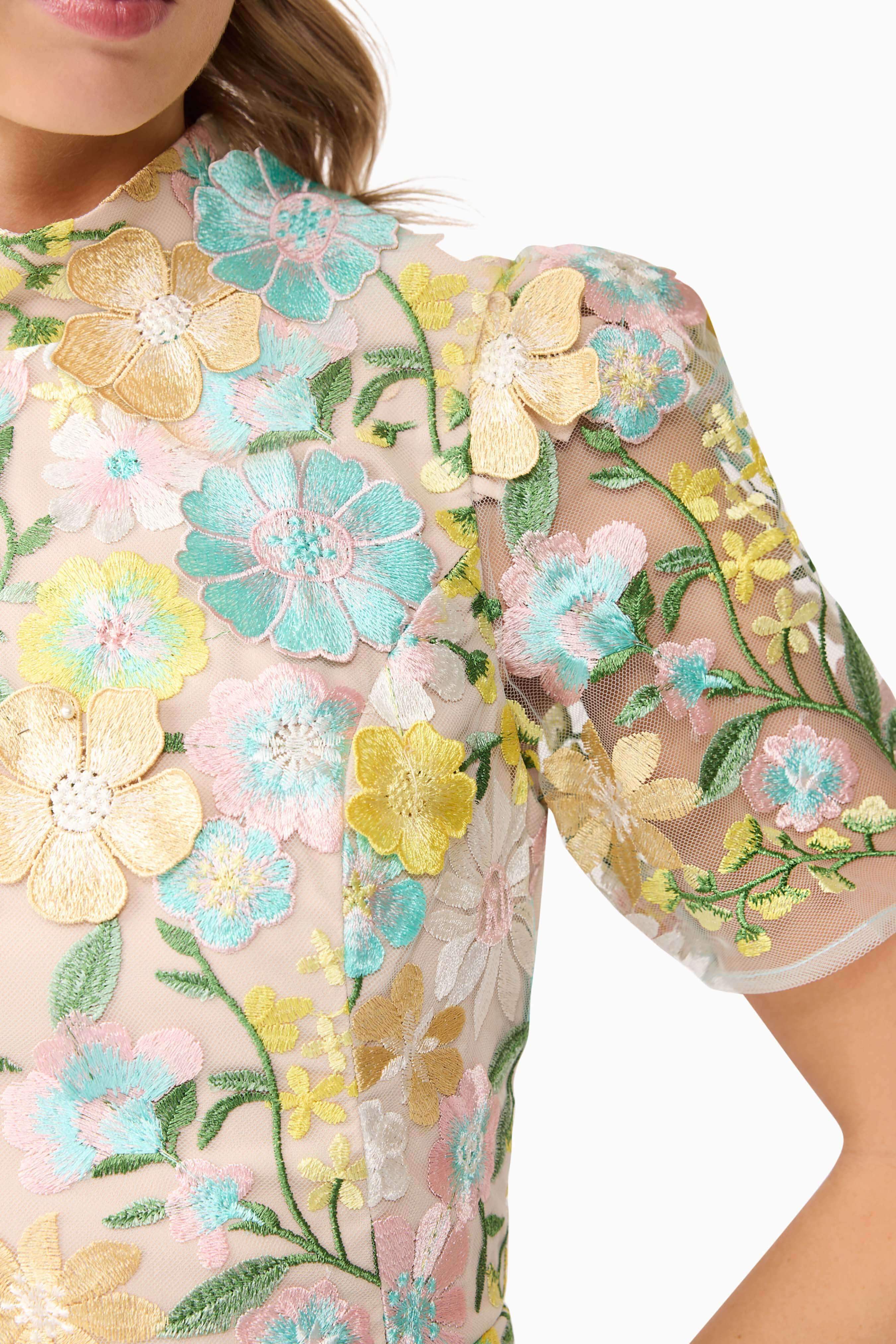 Oslo 3D Floral Midi Dress