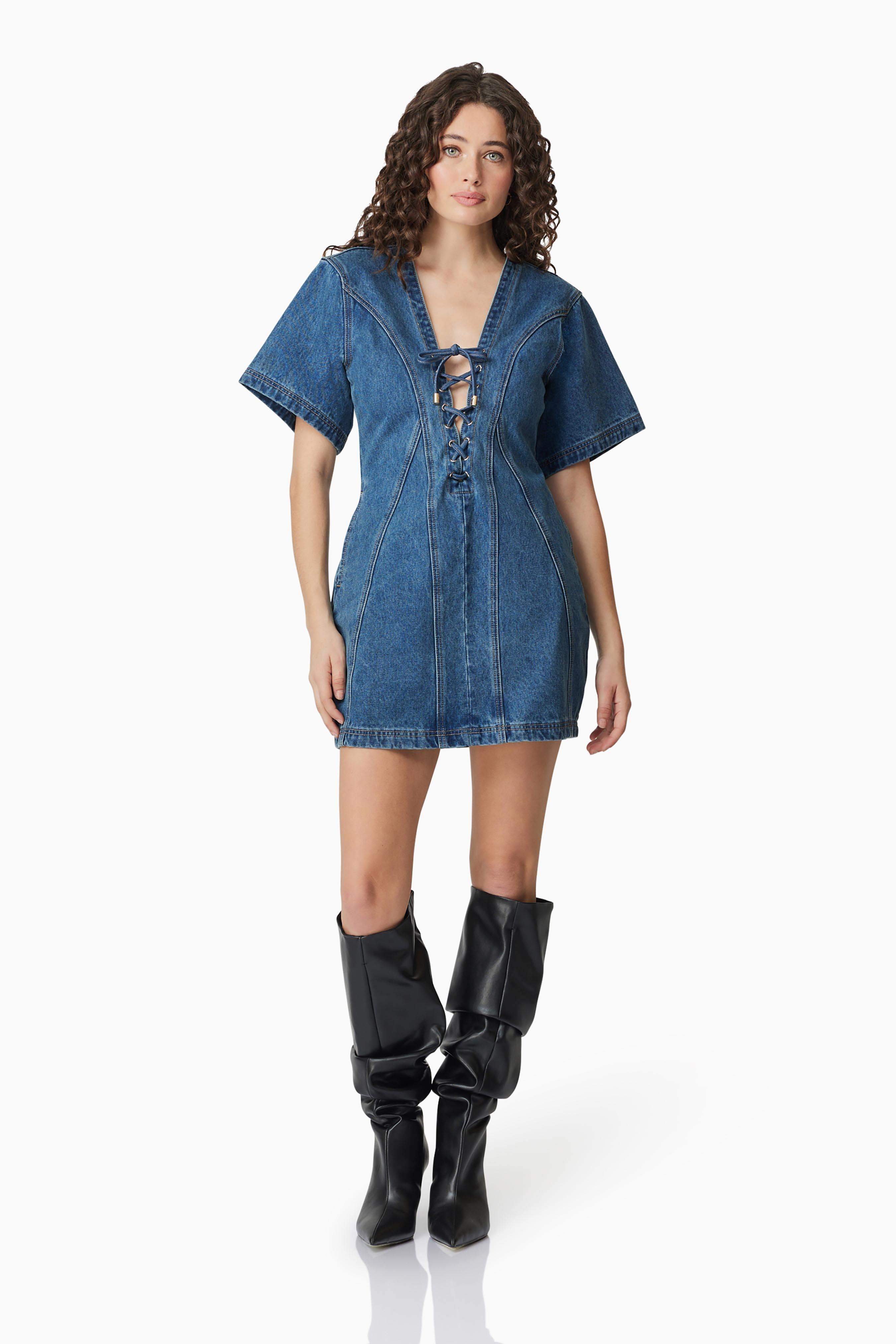 CURAAE Clara Denim Mini Dress