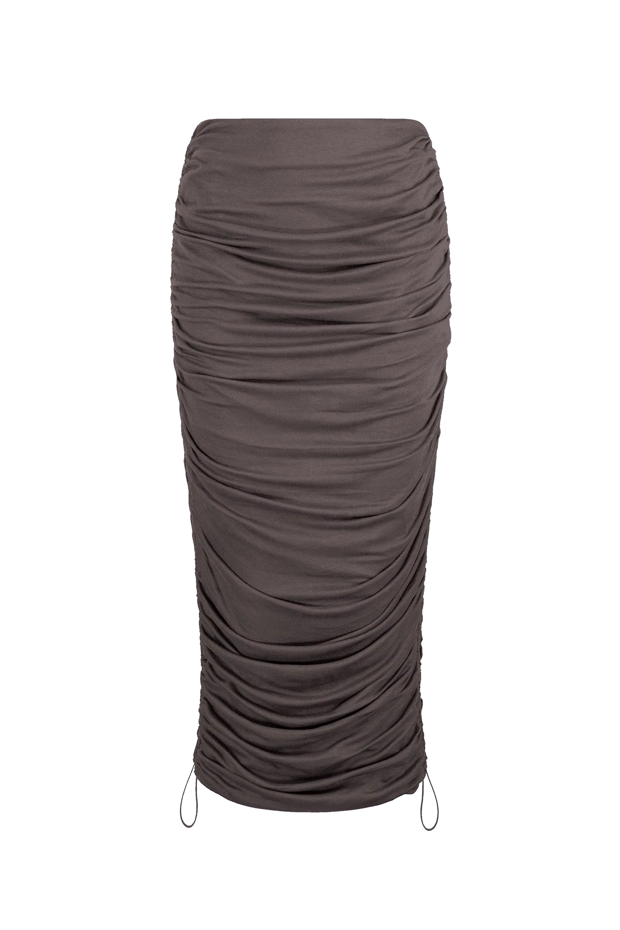 CURAAE Odette Fitted Midi Skirt In Grey