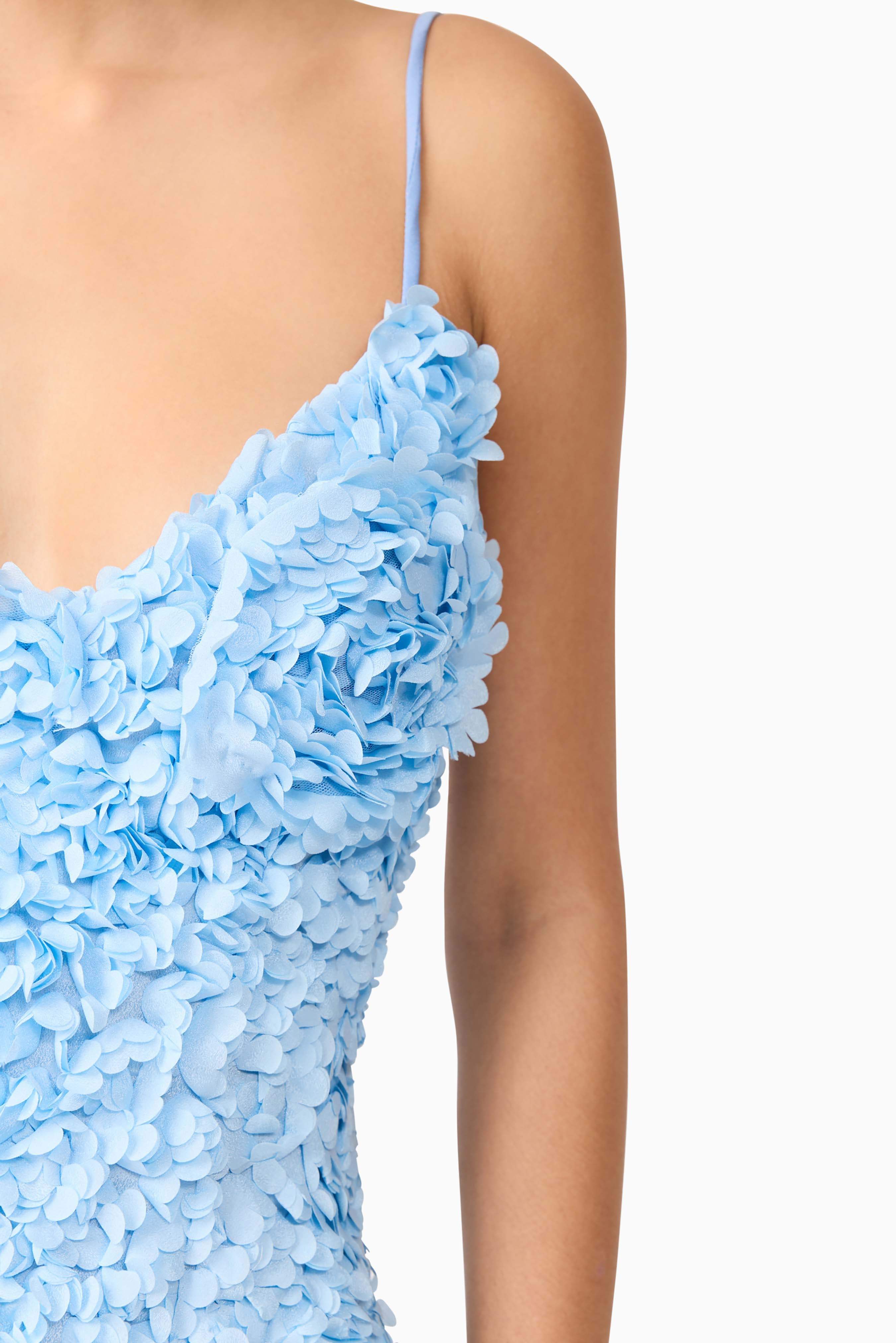 Kaia Floral Mini Dress in Blue