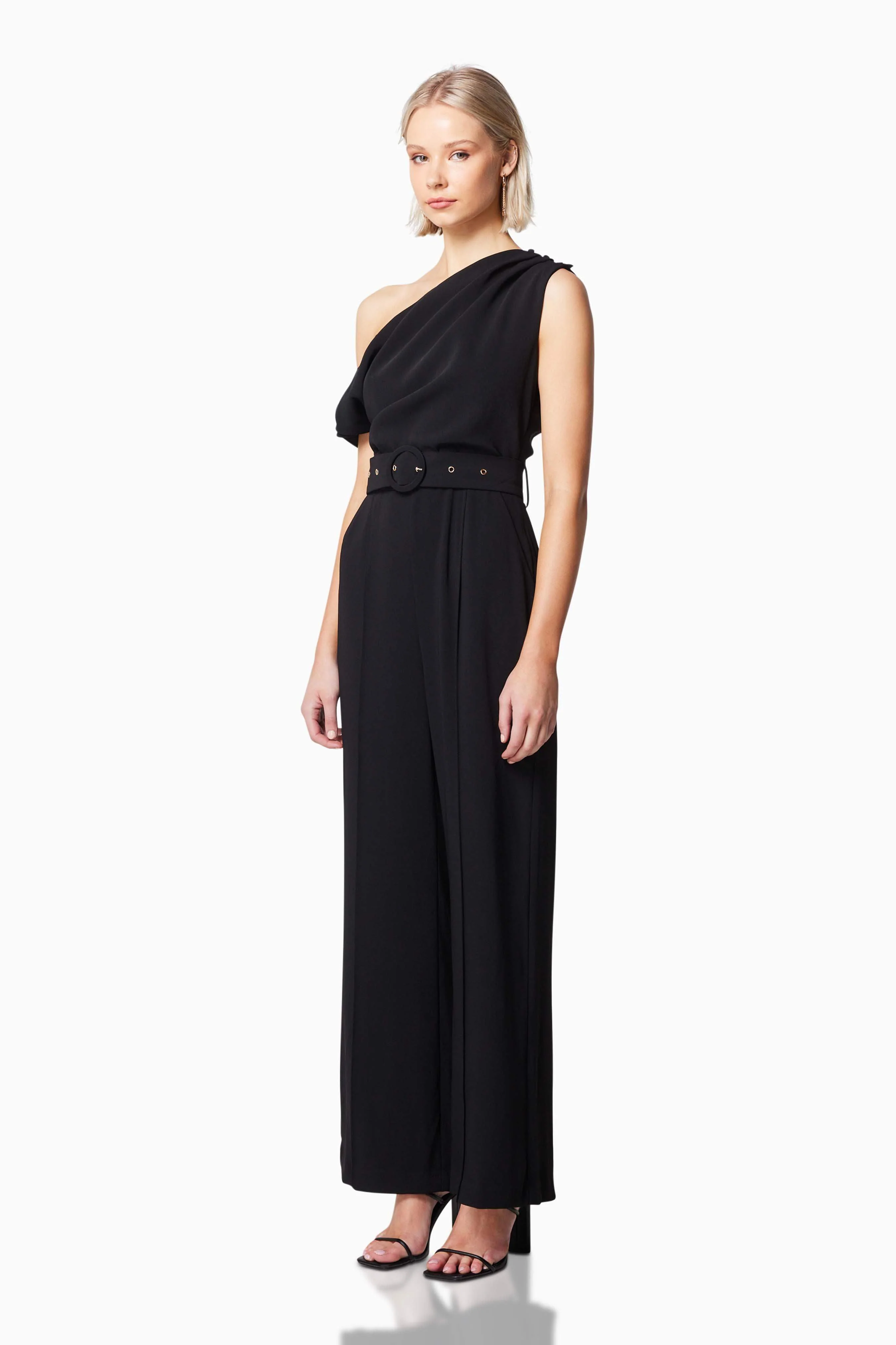 Elba Asymmetrical Jumpsuit in Black
