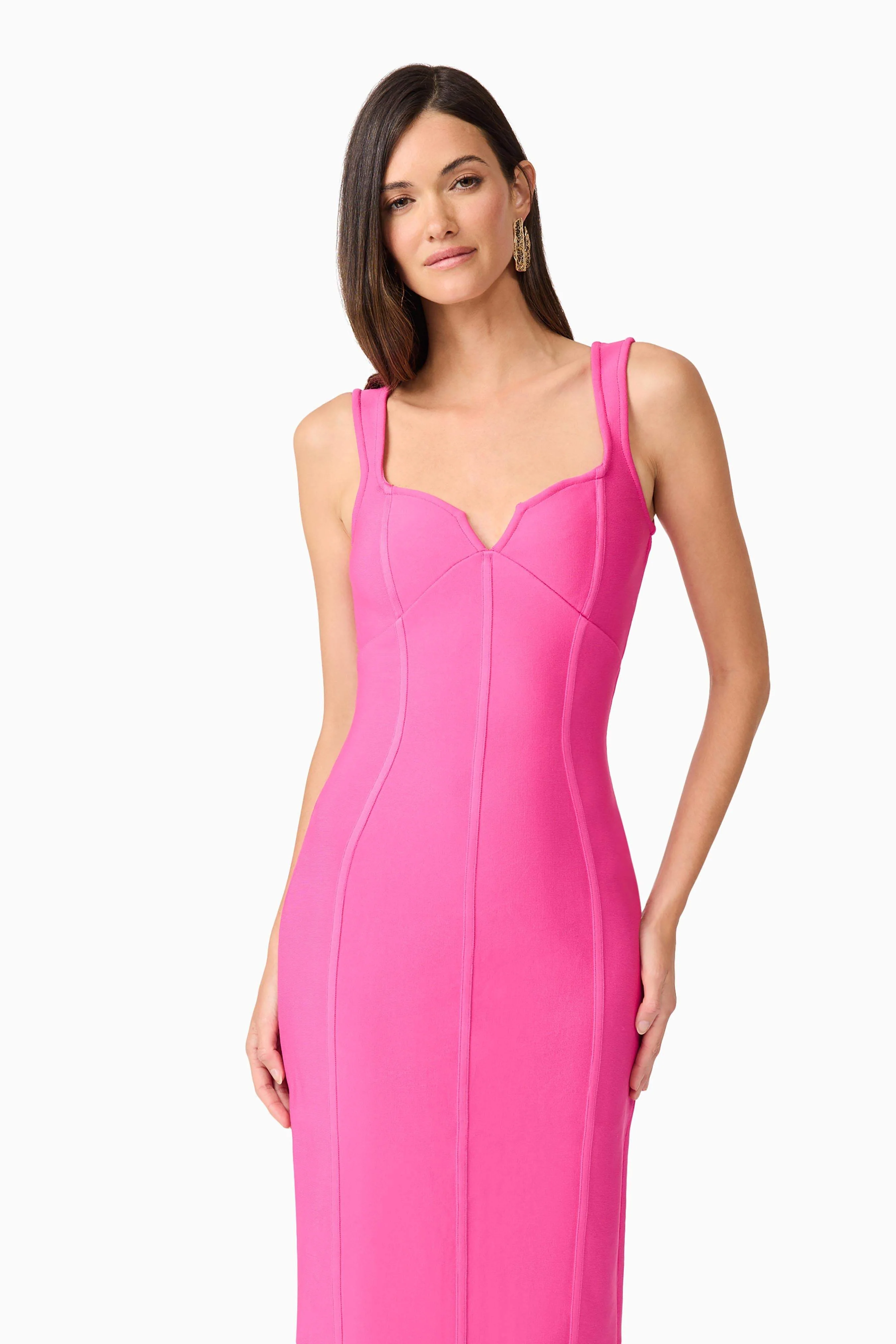 Celina Column Maxi Dress in Pink