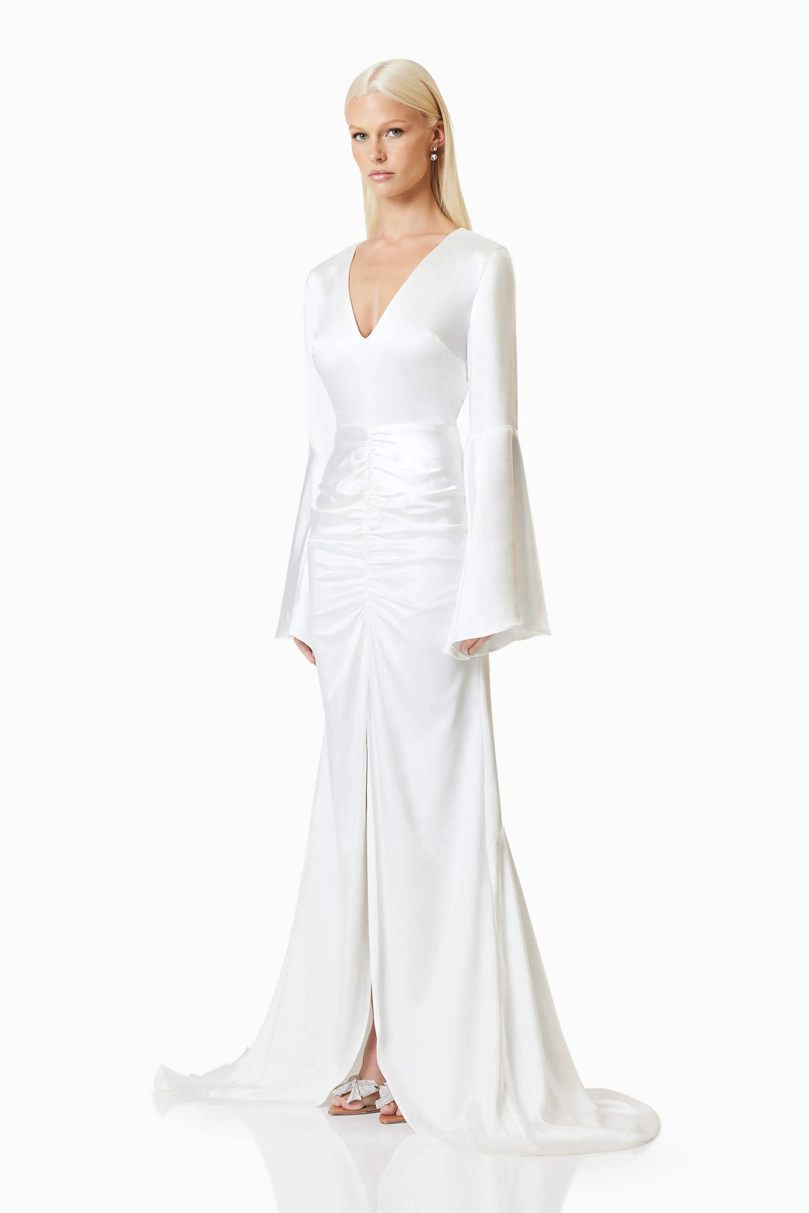 Clementine Eventwear Maxi Gown In White