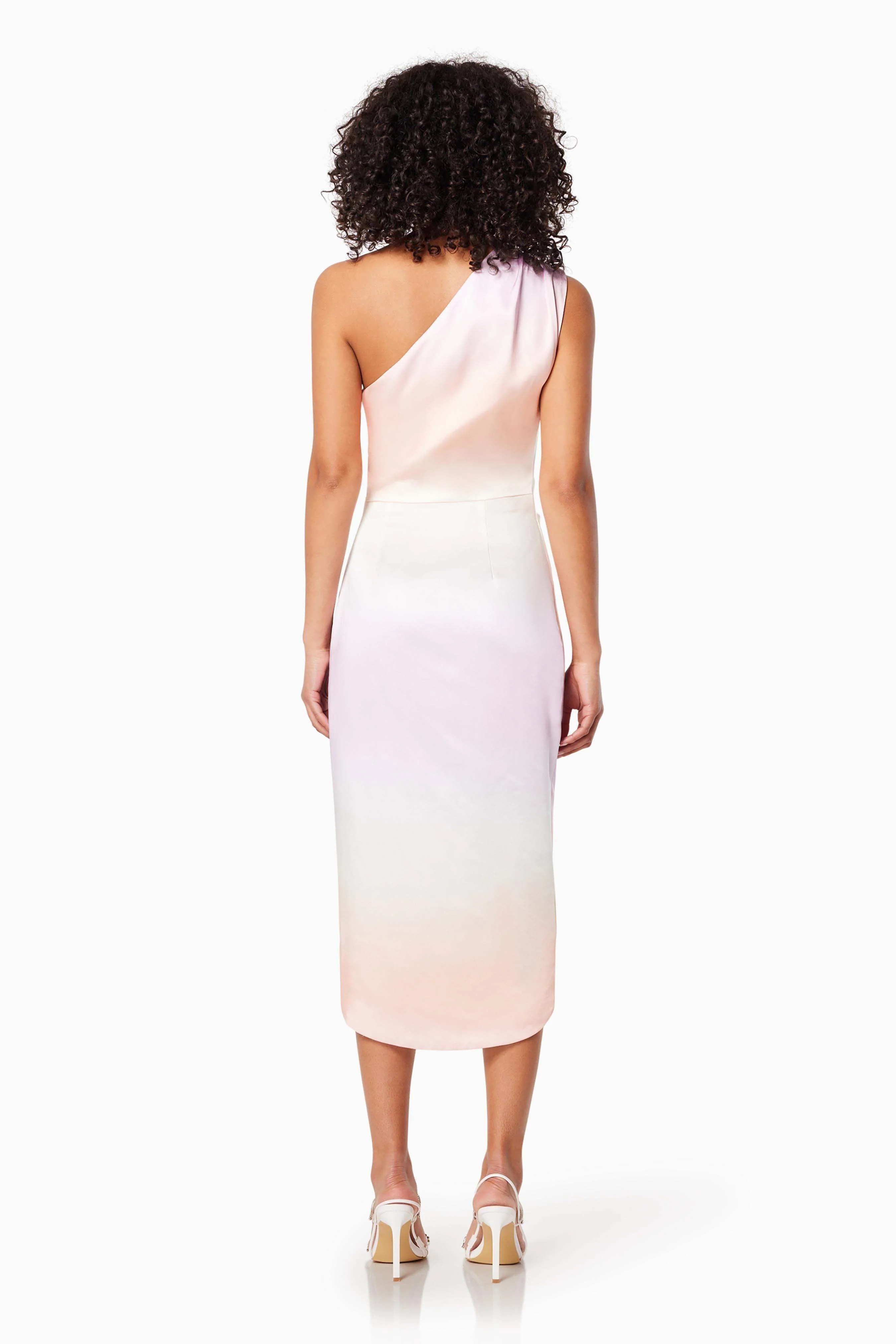 Munich Asymmetrical Midi Dress In Purple