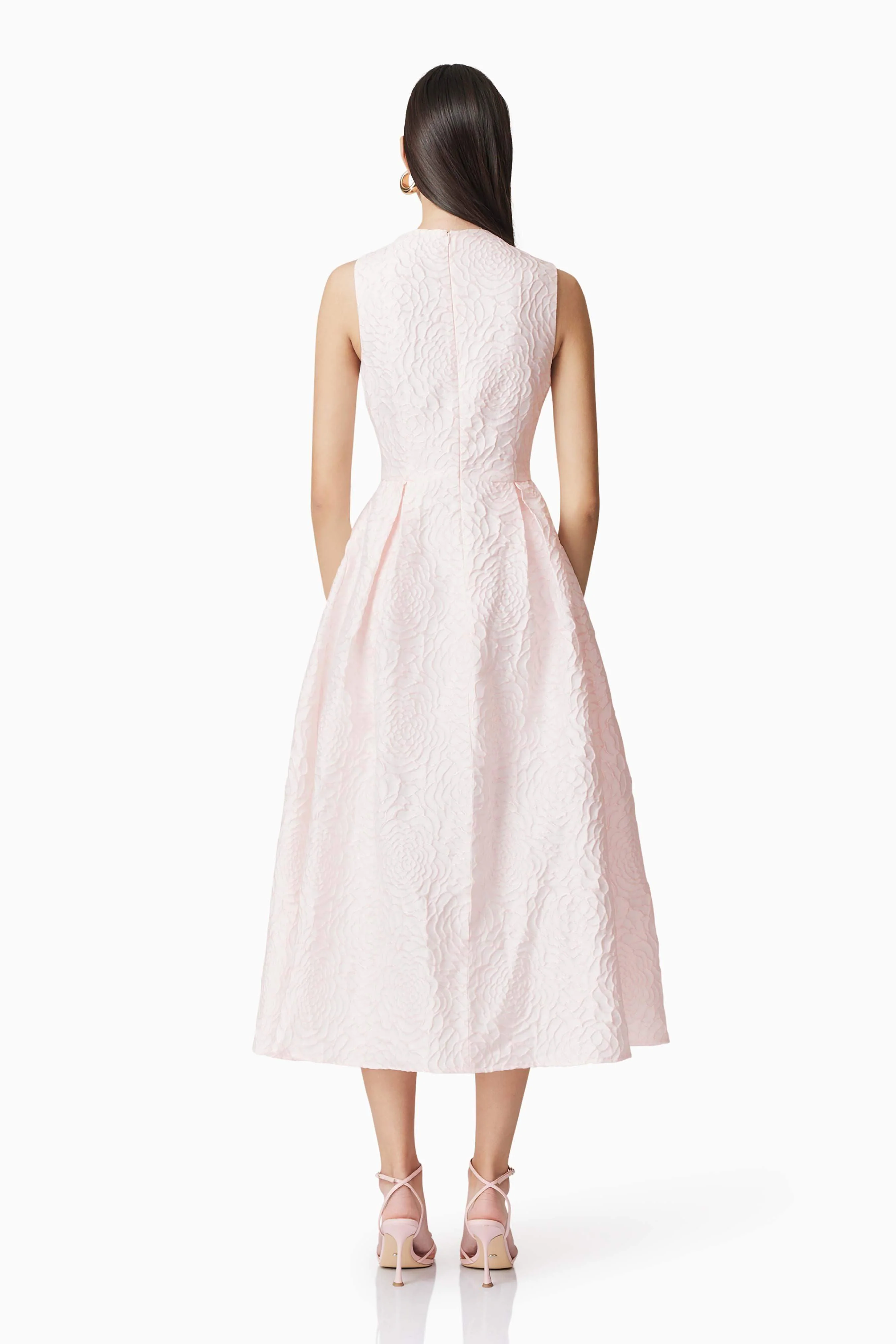 Deanna Midi Dress in Pink